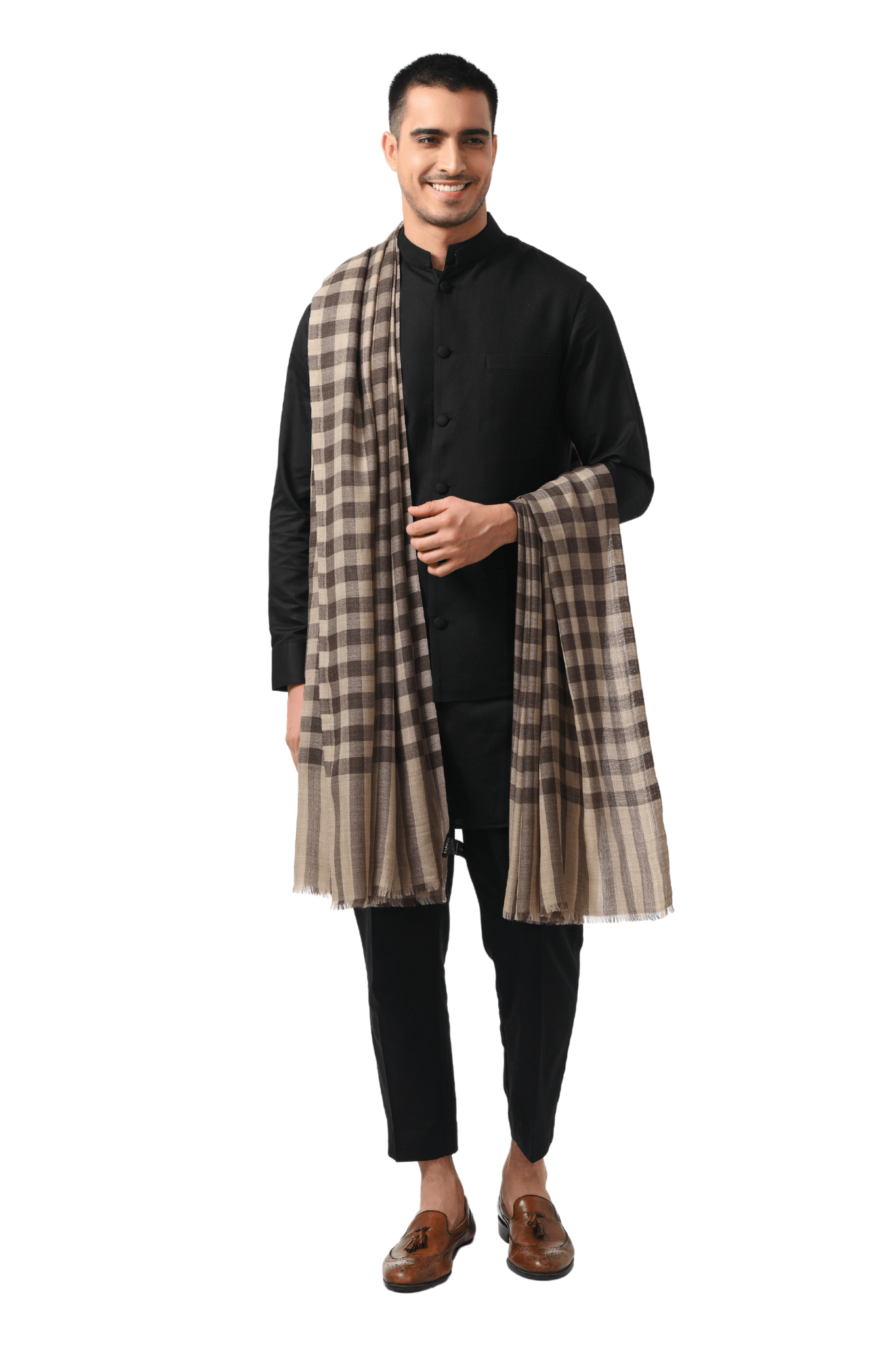 Men's Checkered Fine Wool Dusala