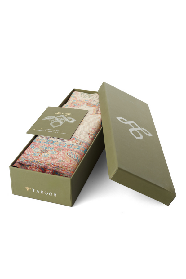 Taroob Gift Set of Paisley Silk Jamawar Stole or Him or Her ( Unisex Stole )
