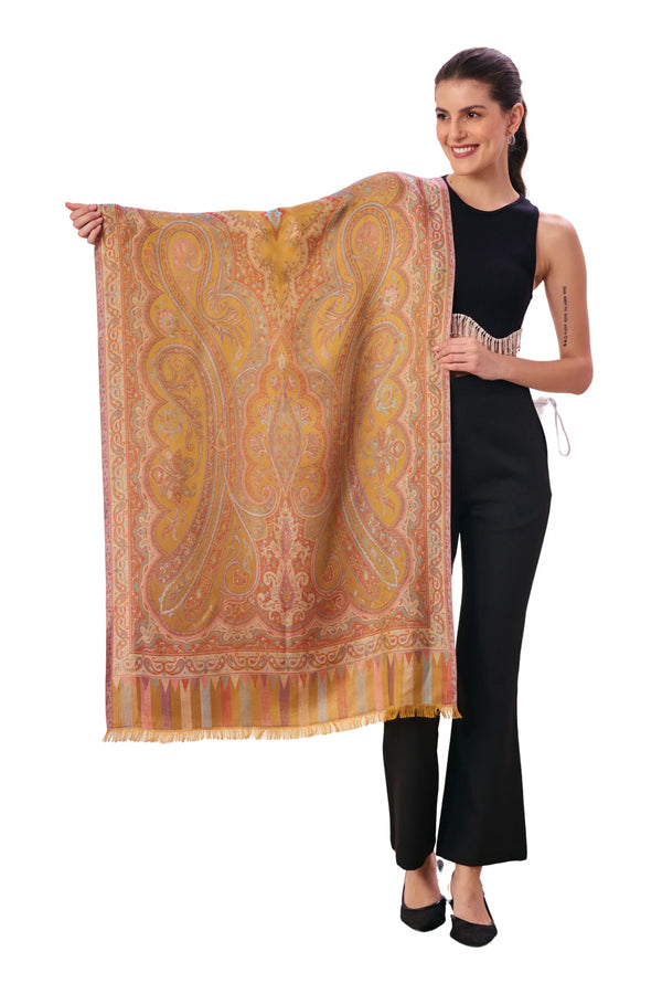 Taroob Gift Set of Paisley Silk Jamawar Stole or Him or Her ( Unisex Stole )