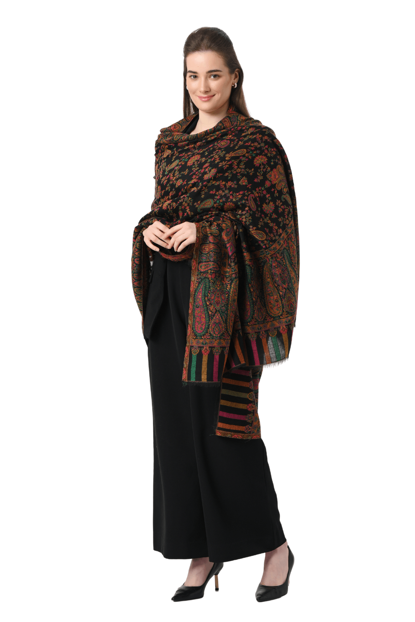 Women's Fine Wool Kashmiri Kaani Shawl
