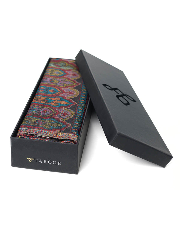 Taroob Gift Set of Exclusive Silk Jamawar Stole for Him or Her ( Unisex Box )