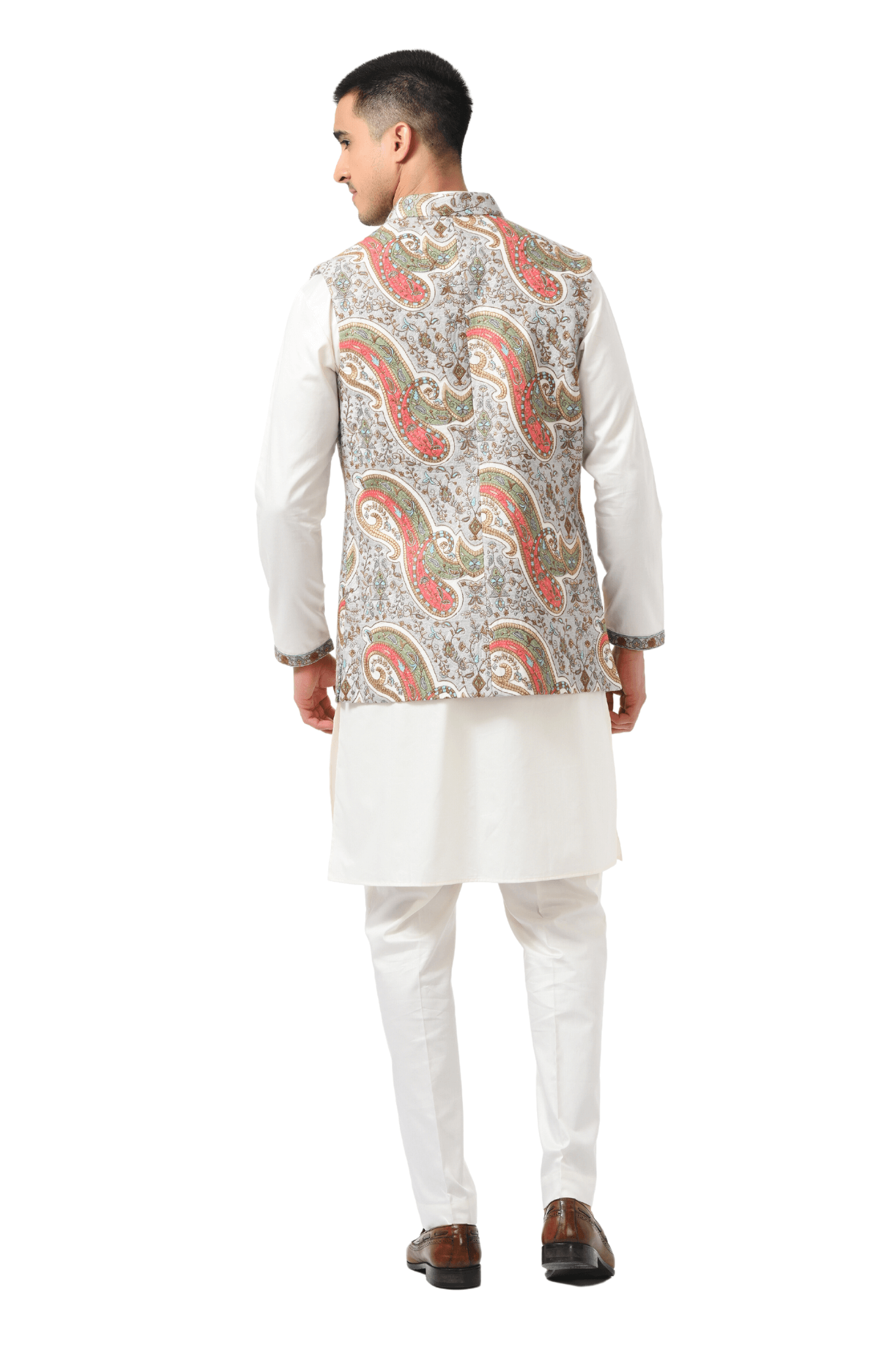 Bold Paisley Embroidered Modi Jacket , Men's Bandi