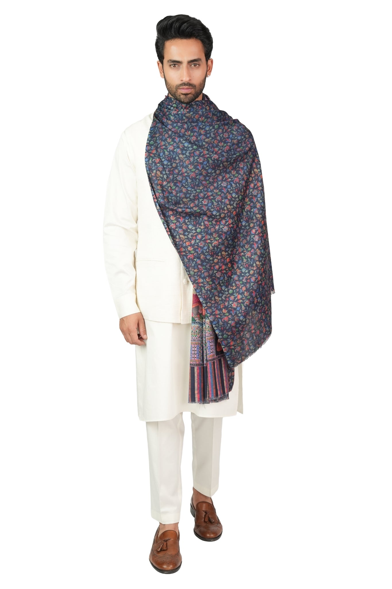 Taroob Reverisble Printed Mughal Stole