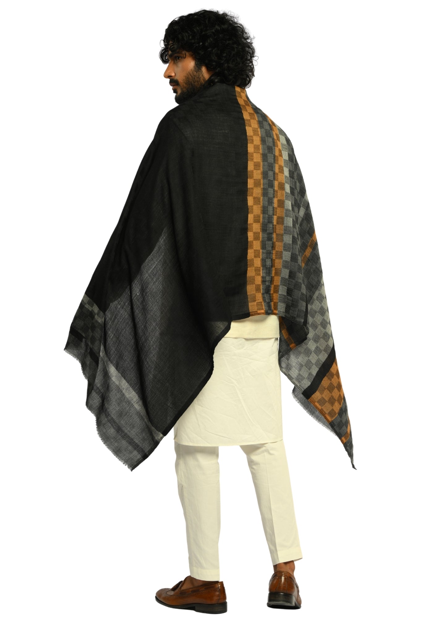 Taroob Checkmate Wool Scarf