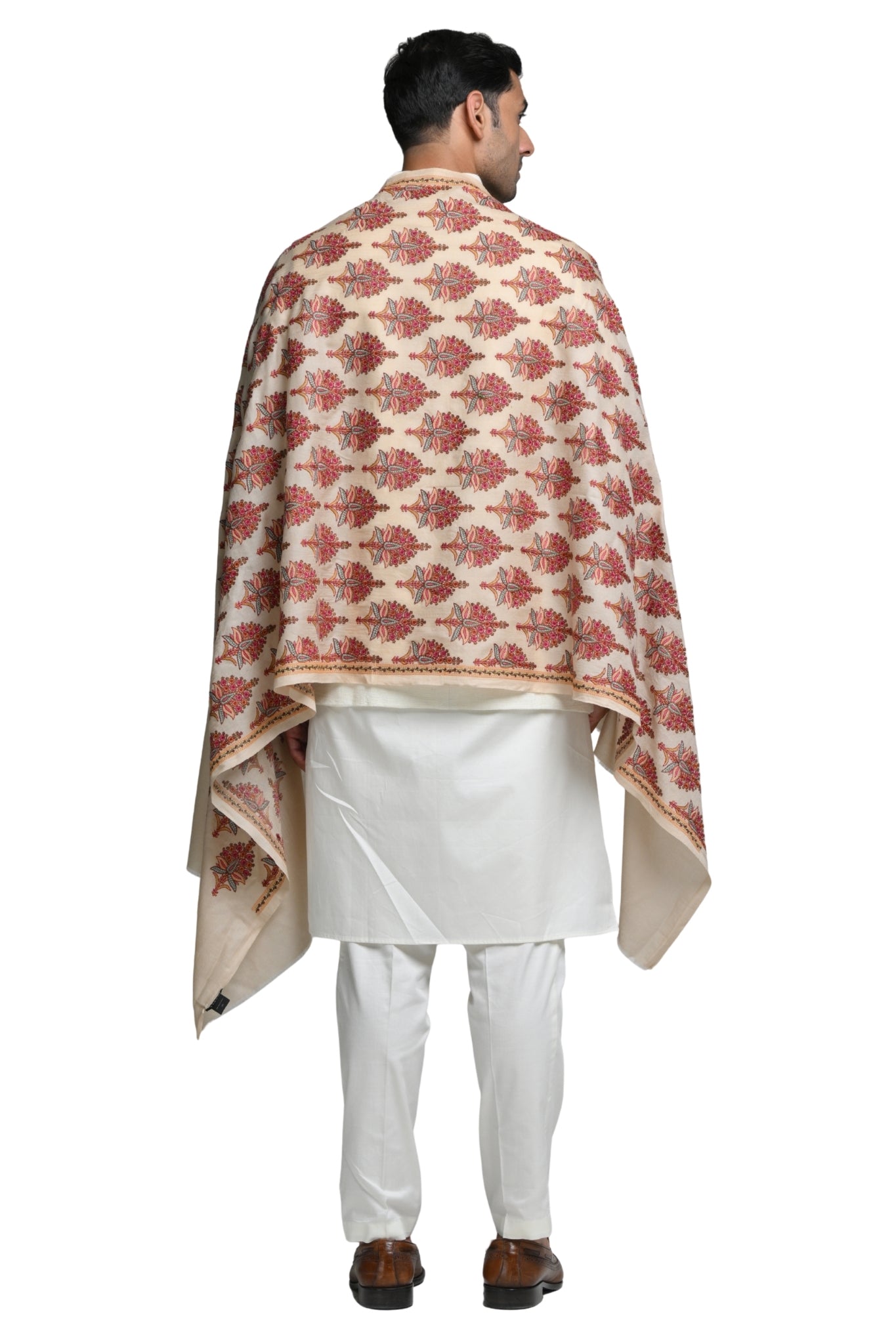 Taroob Embroidered Jamawar Stole