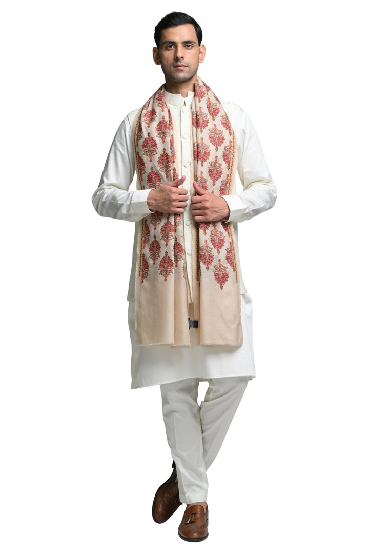 Taroob Embroidered Jamawar Stole