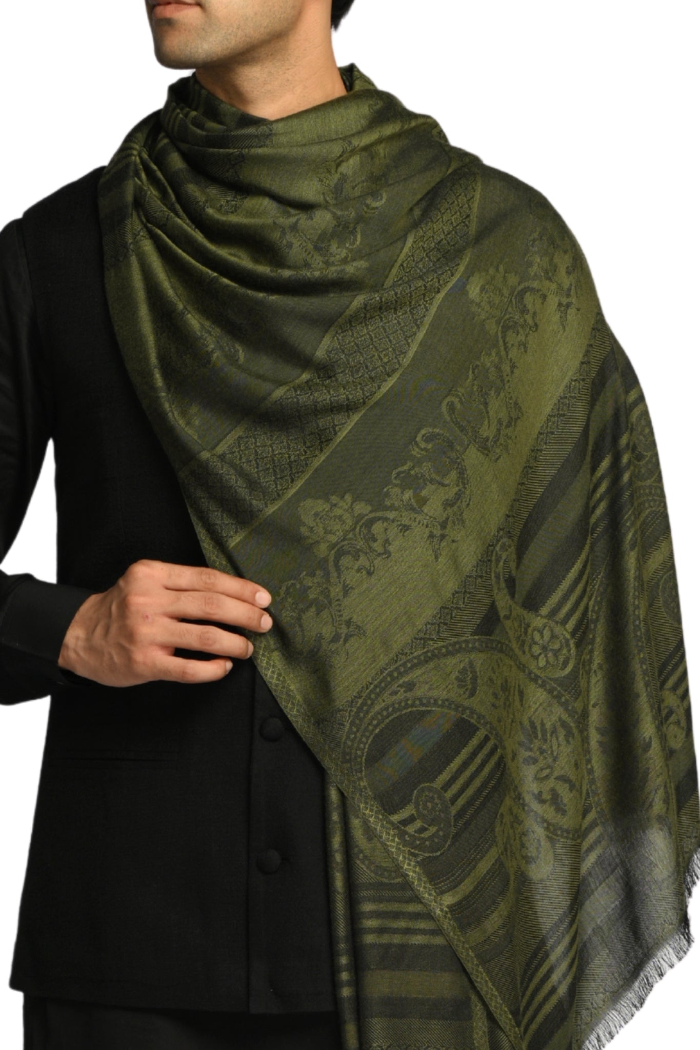 Taroob Signature Jamawar Silk Stole