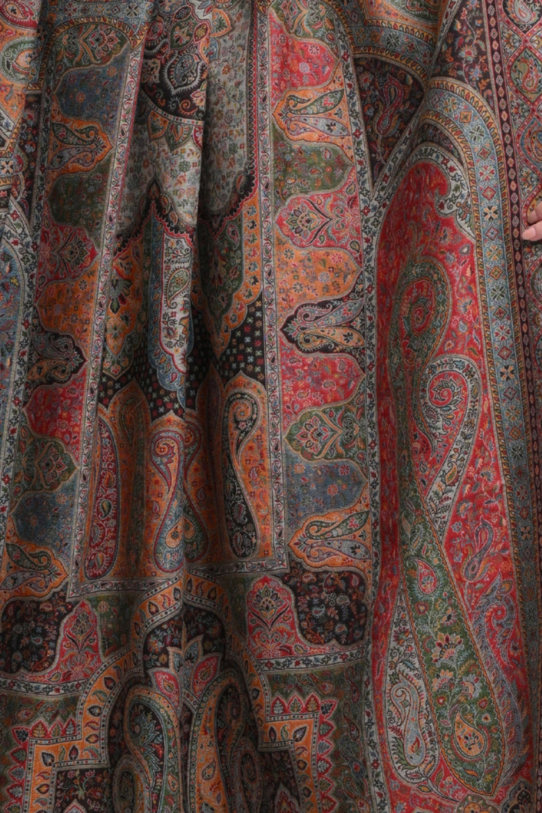 Taroob Faux Pashmina Antique Jamawar Shawl