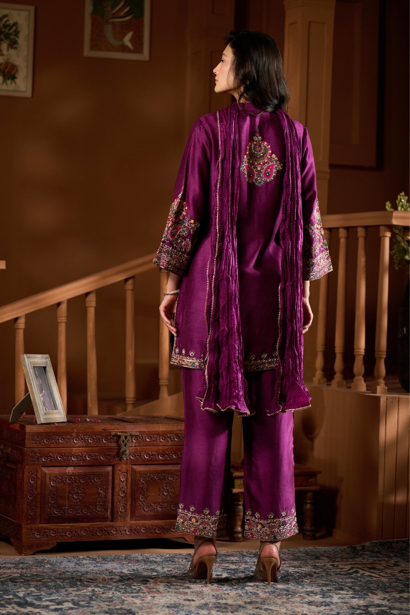 Taroob Chand Bagh Hand Embellished Kurta Set