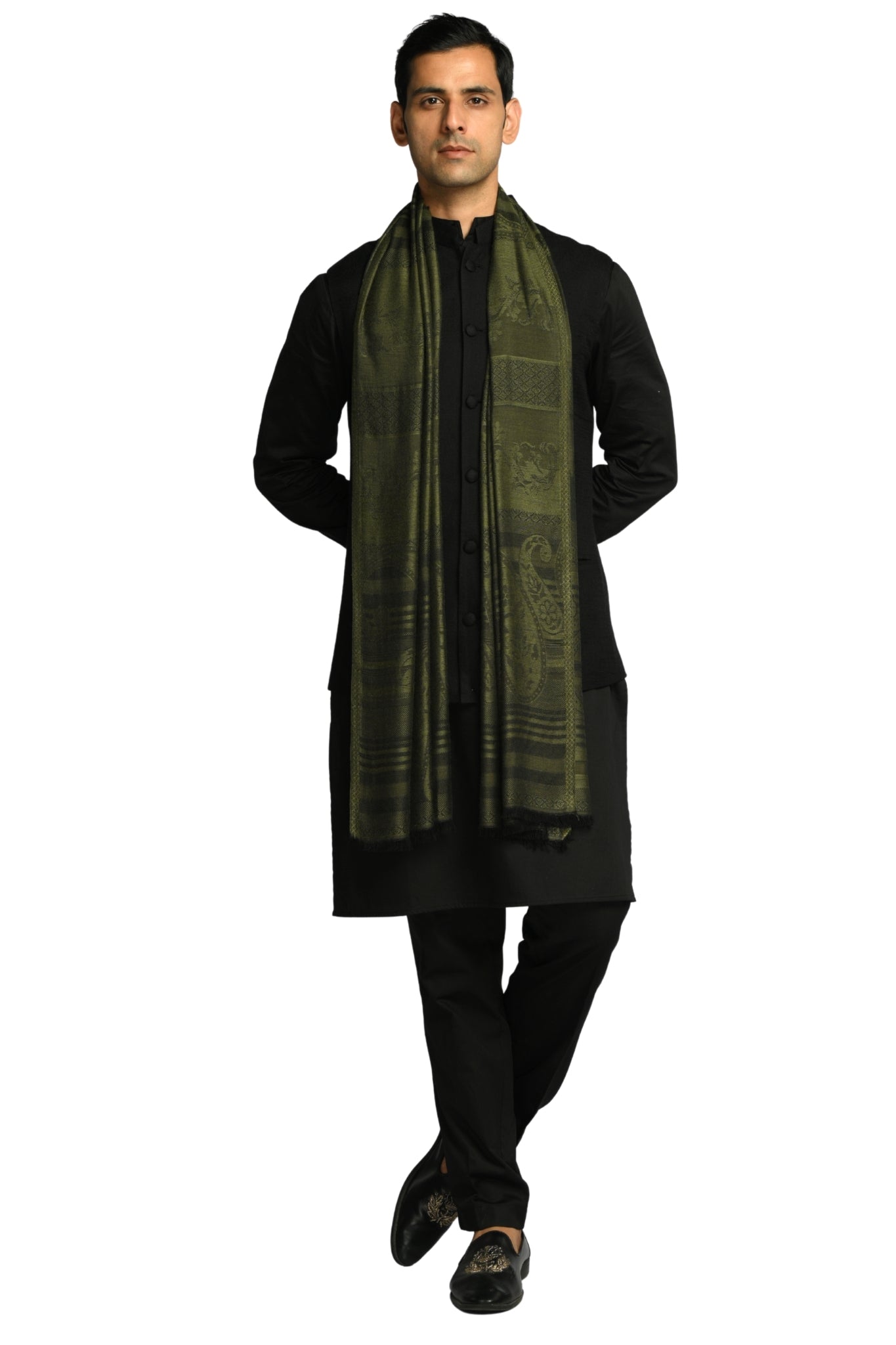 Taroob Signature Jamawar Silk Stole