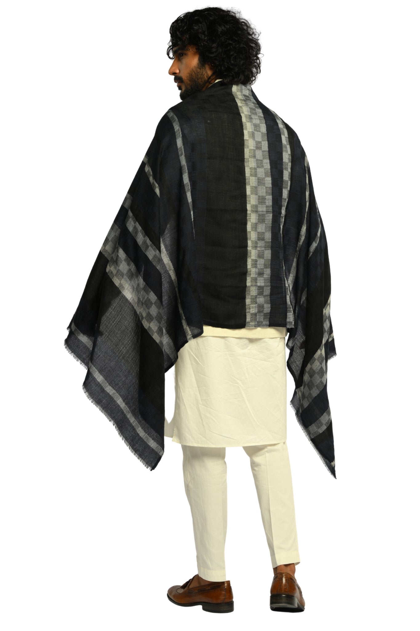 Taroob Checkmate Wool Scarf