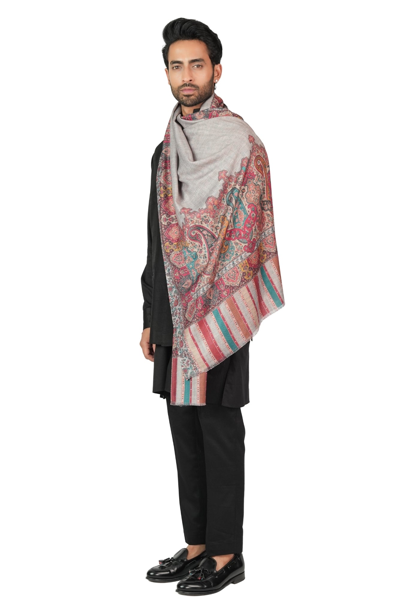 Taroob Reversible Printed Kashmiri Stole