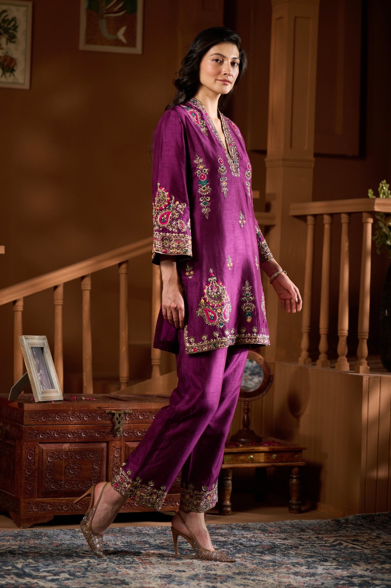 Taroob Chand Bagh Hand Embellished Kurta Set