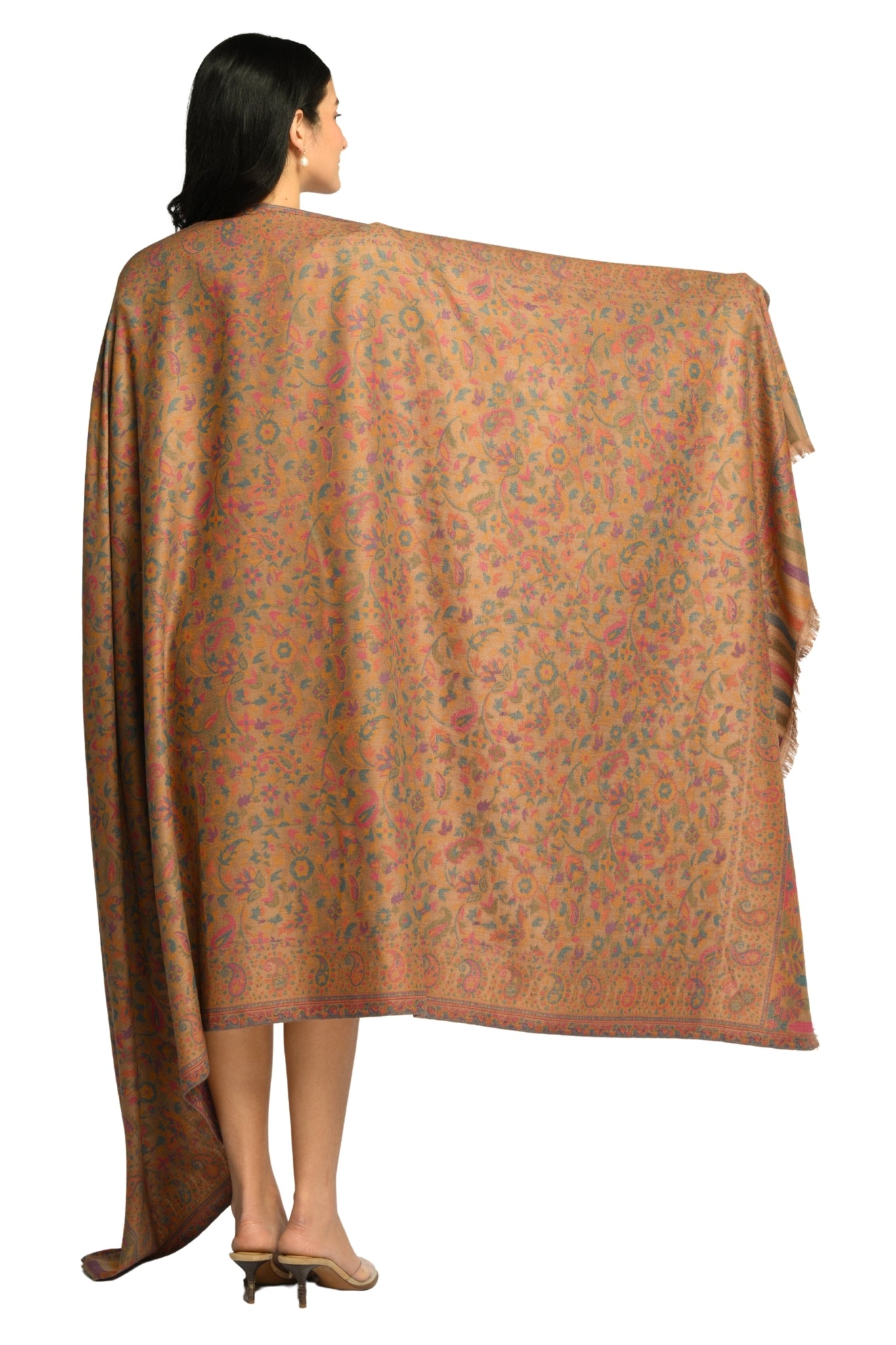 Taroob Faux Pashmina Antique Kaani Shawl
