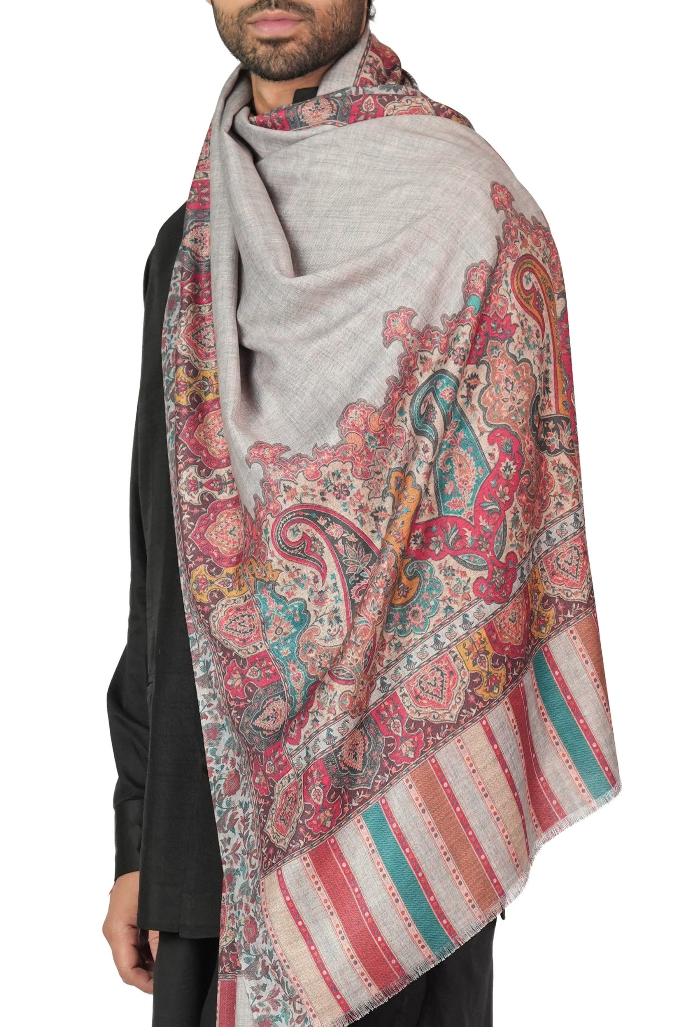 Taroob Reversible Printed Kashmiri Stole