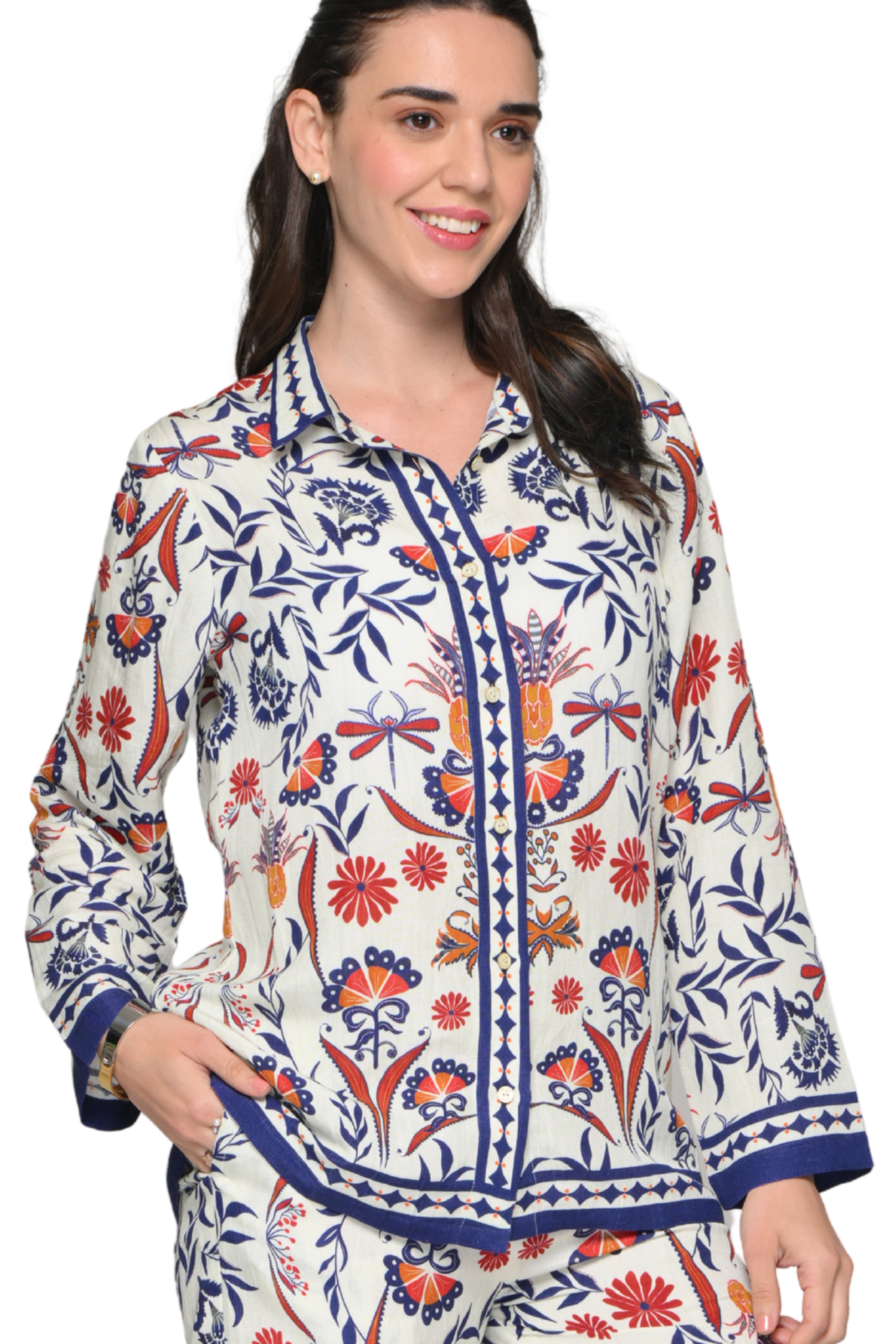 Taroob Blooming Dragonflies Linen Co-ord Set