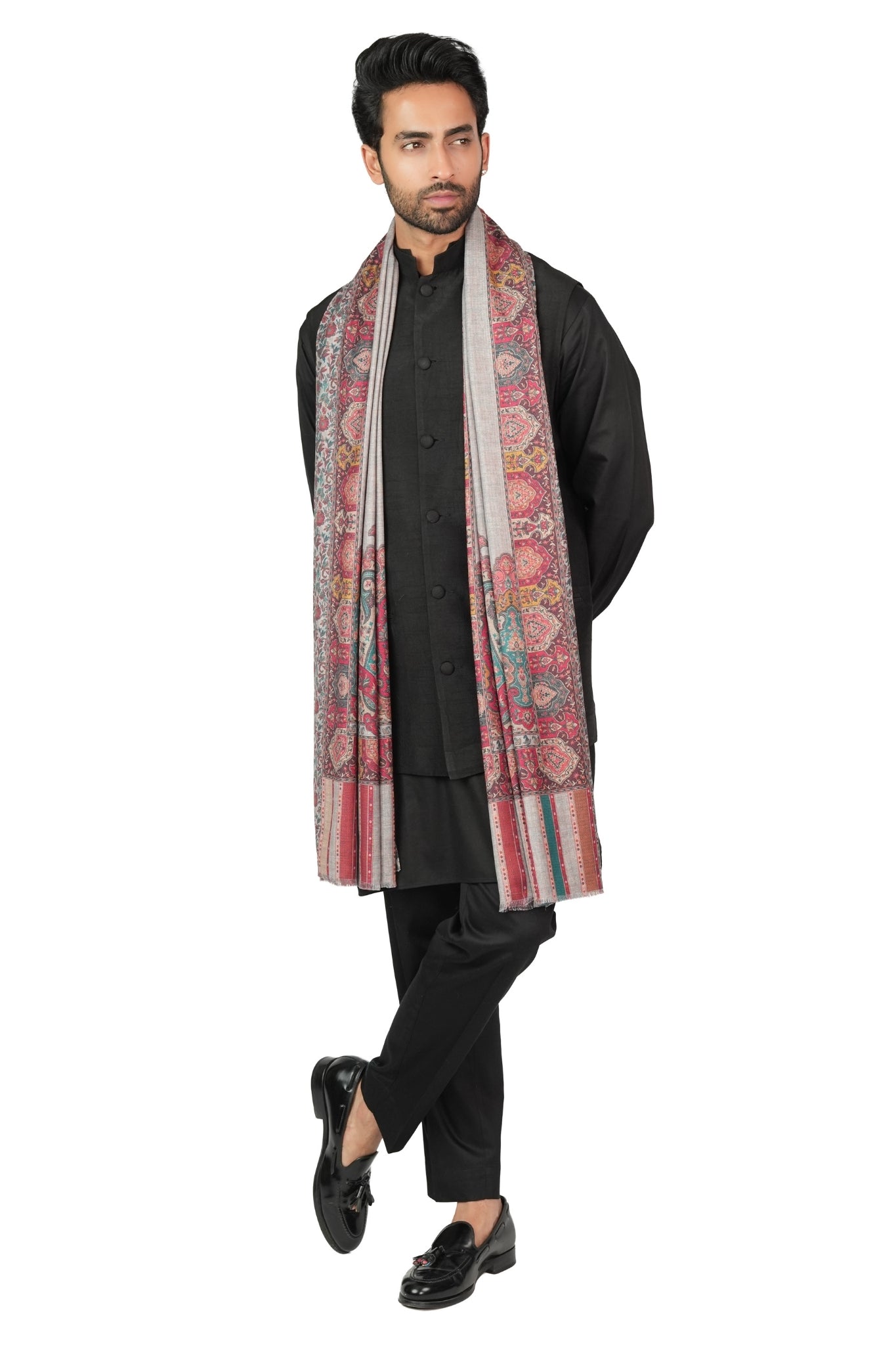 Taroob Reversible Printed Kashmiri Stole