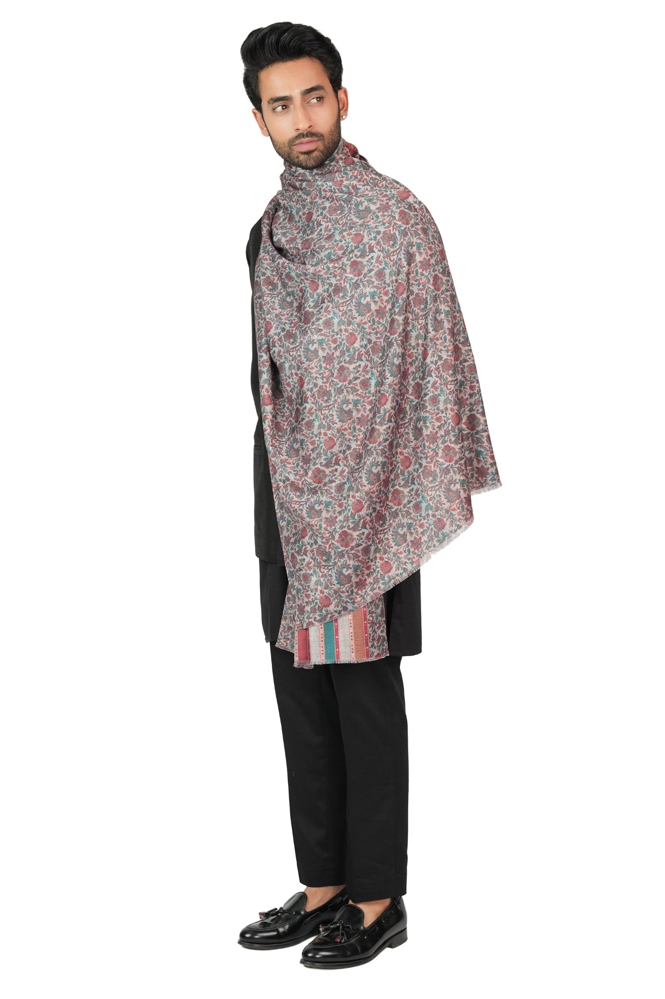 Taroob Reversible Printed Kashmiri Stole