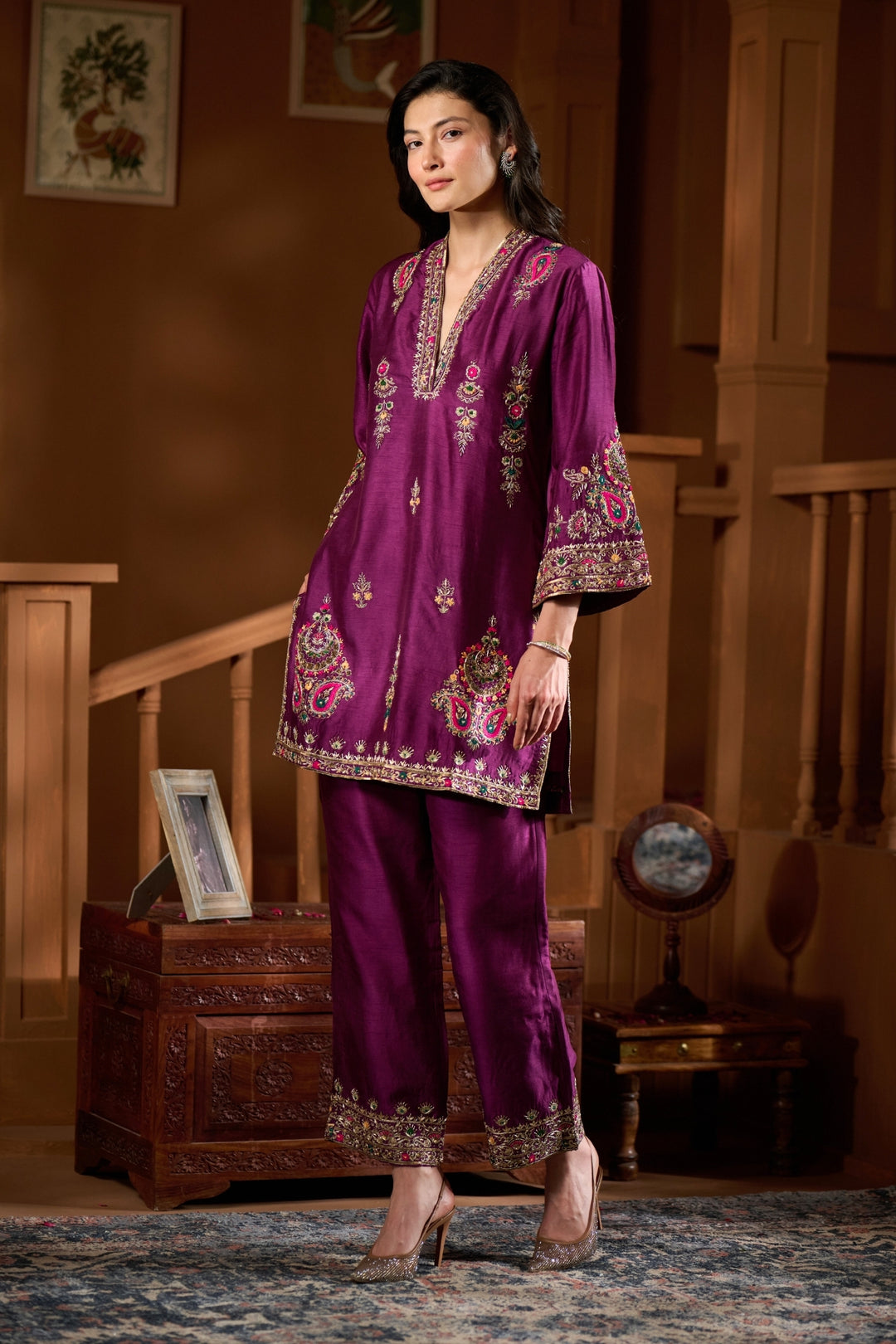 Taroob Chand Bagh Hand Embellished Kurta Set