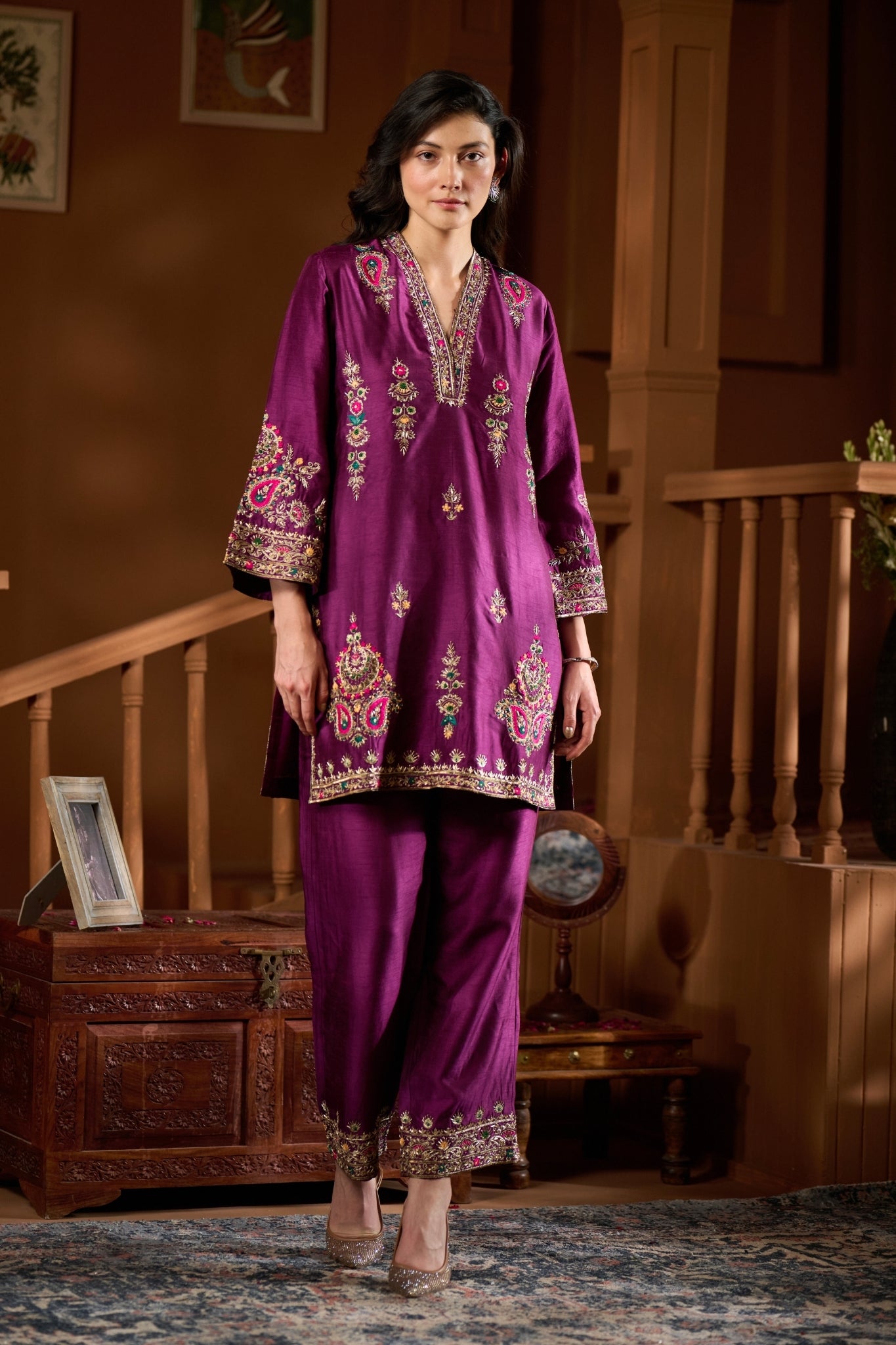 Taroob Chand Bagh Hand Embellished Kurta Set