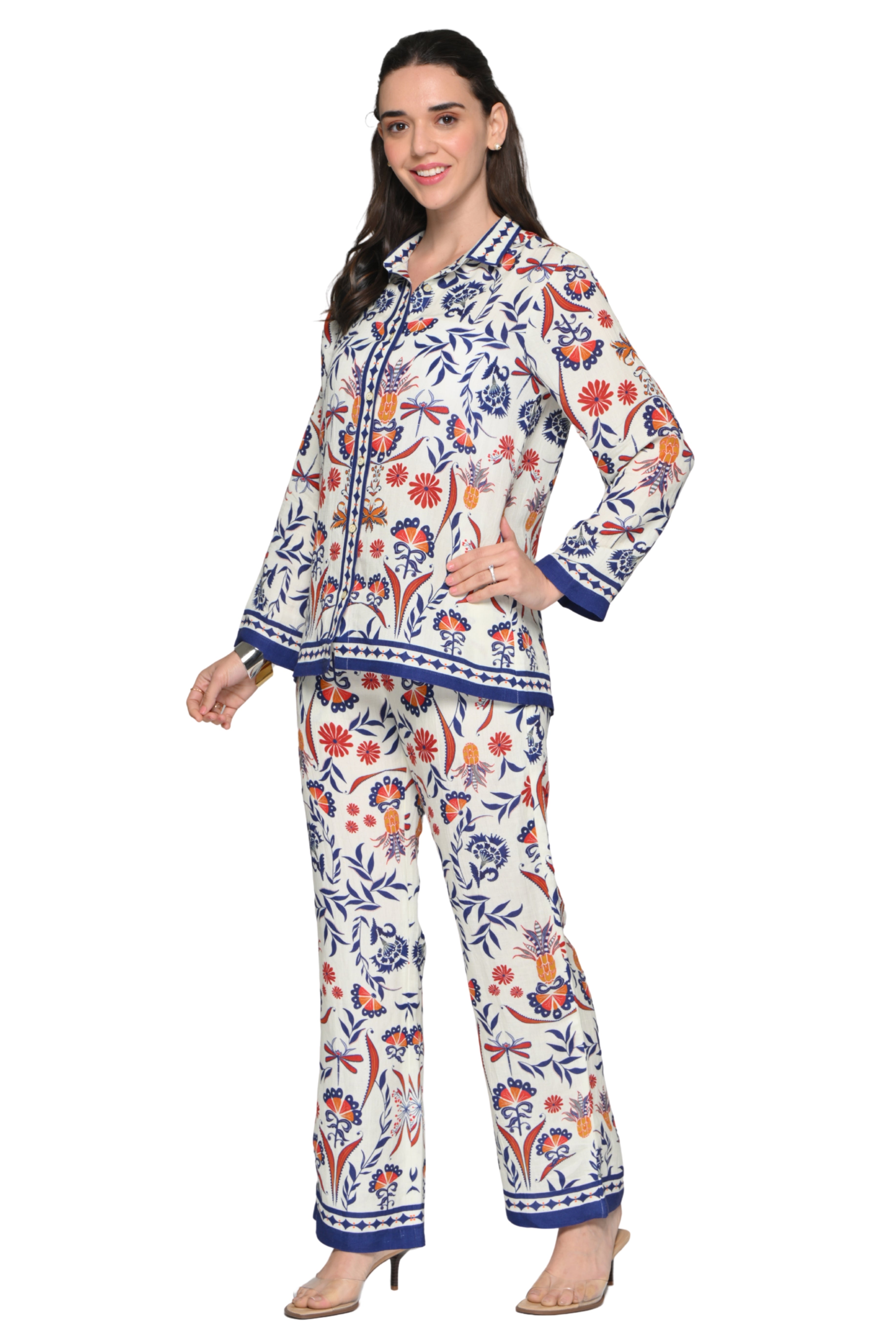 Taroob Blooming Dragonflies Linen Co-ord Set