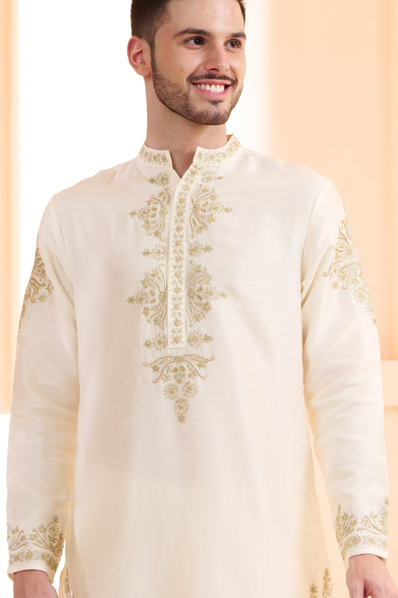 Taroob Hand Embroidered Zardozi Kurta Pajama Set