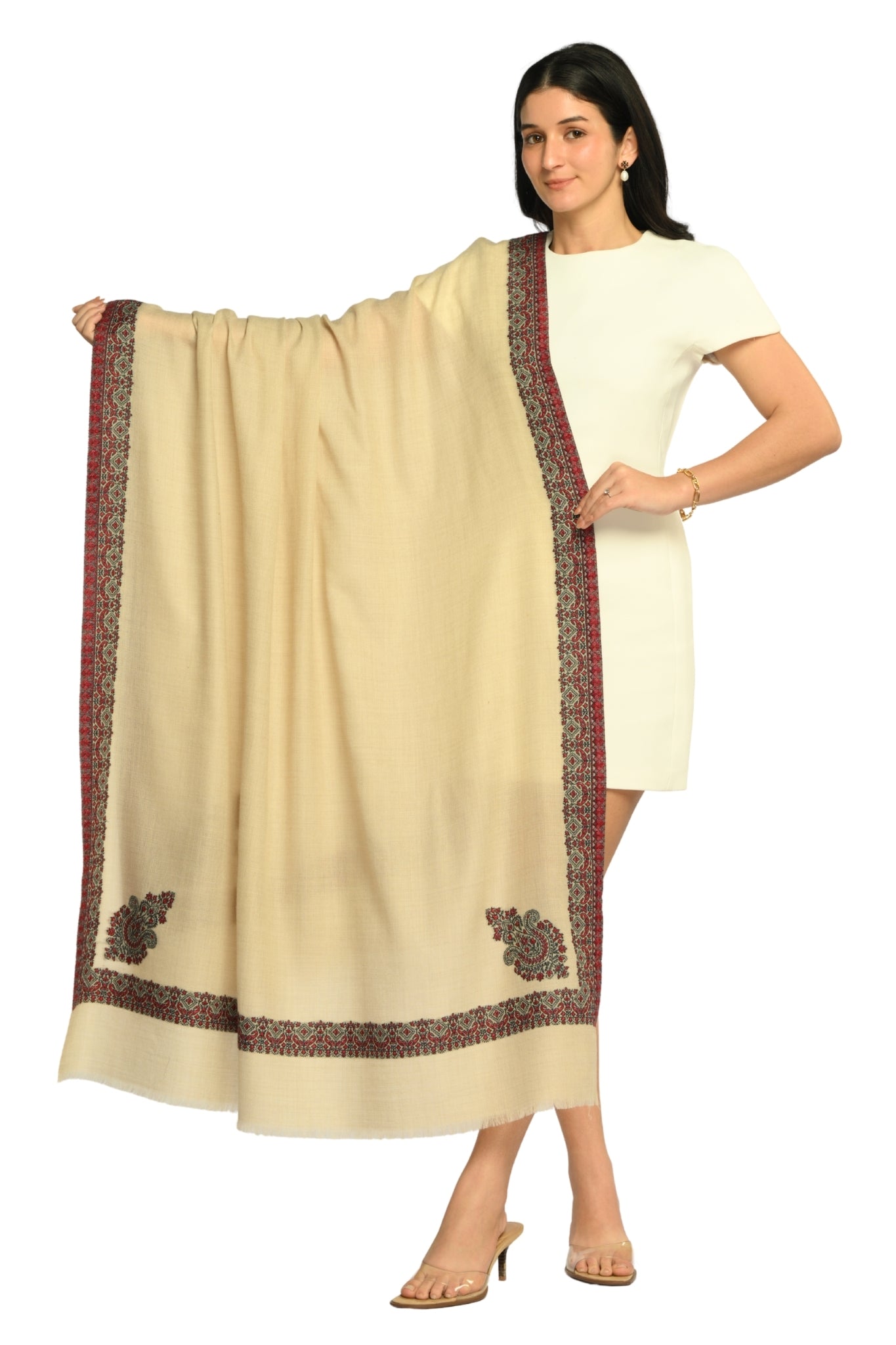 Taroob Heirloom Kaani Border Shawl