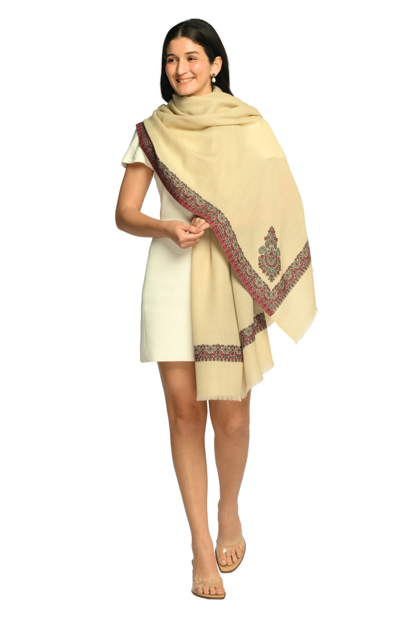 Taroob Heirloom Kaani Border Shawl