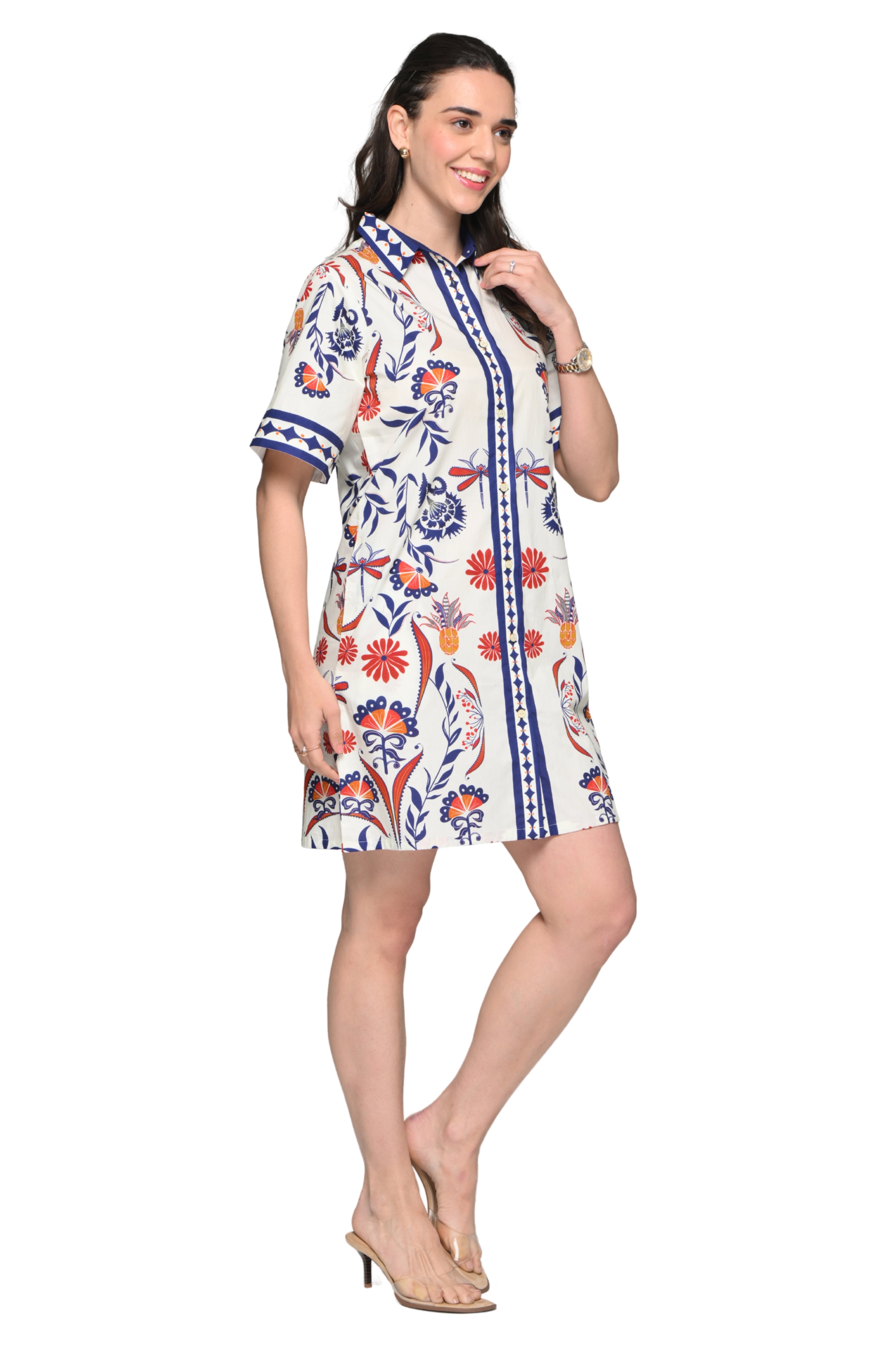Taroob Blooming Dragonflies Cotton Dress