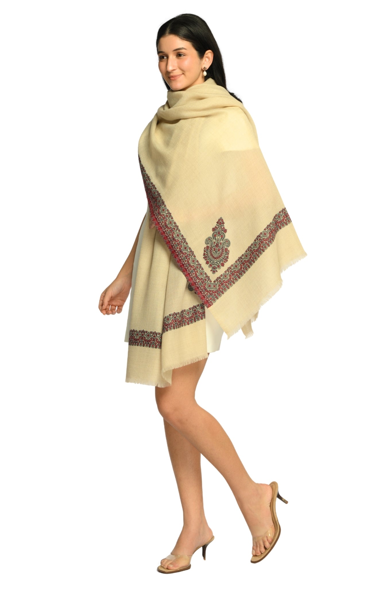 Taroob Heirloom Kaani Border Shawl