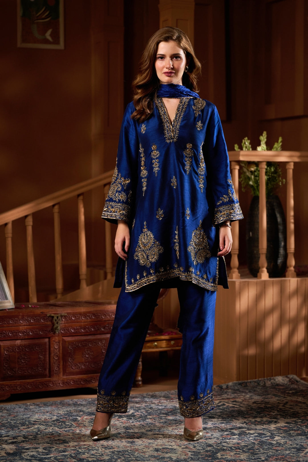 Taroob Chand Bagh Hand Embellished Kurta Set