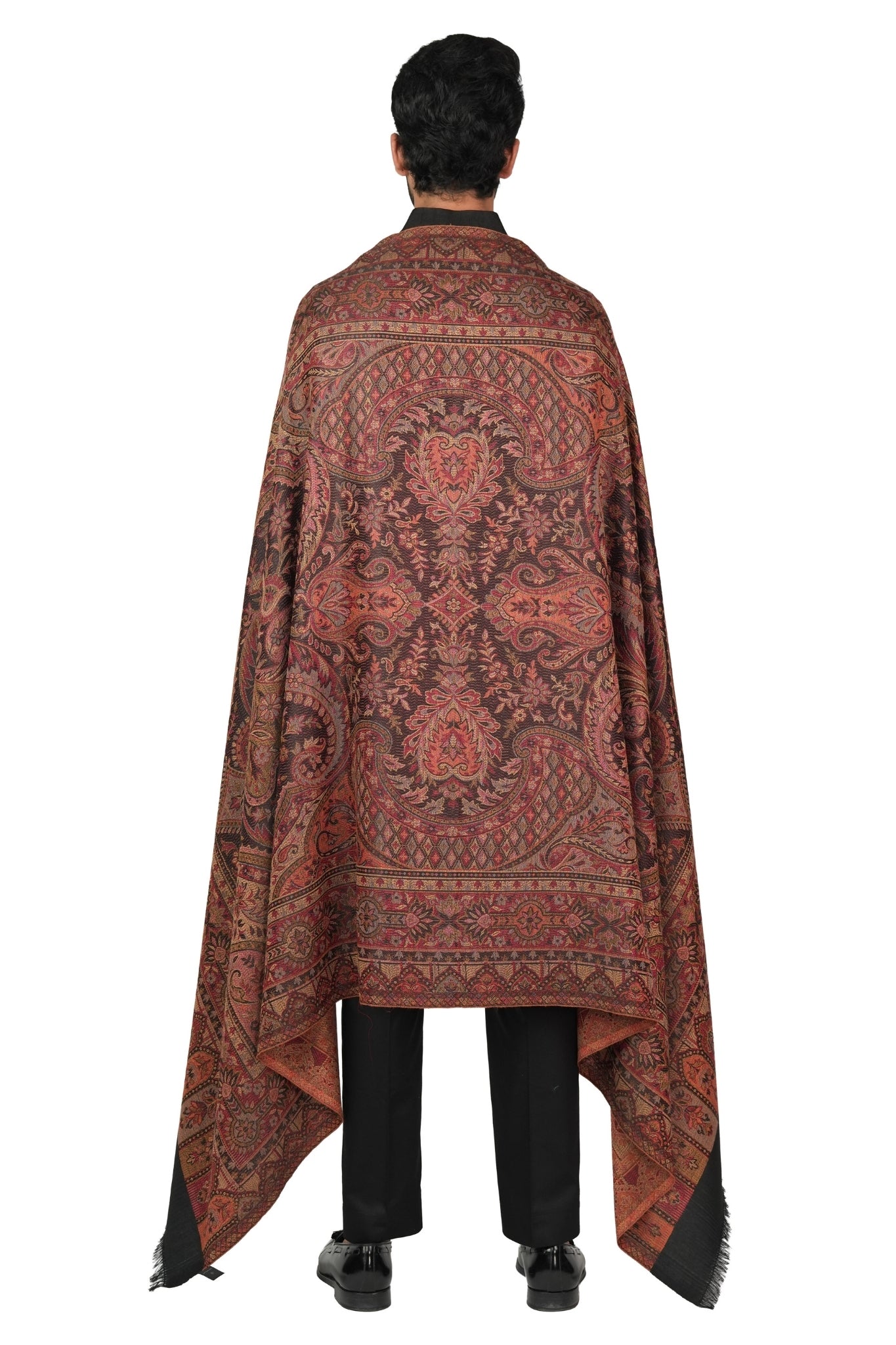 Taroob Faux Pashmina Antique Jamawar Shawl