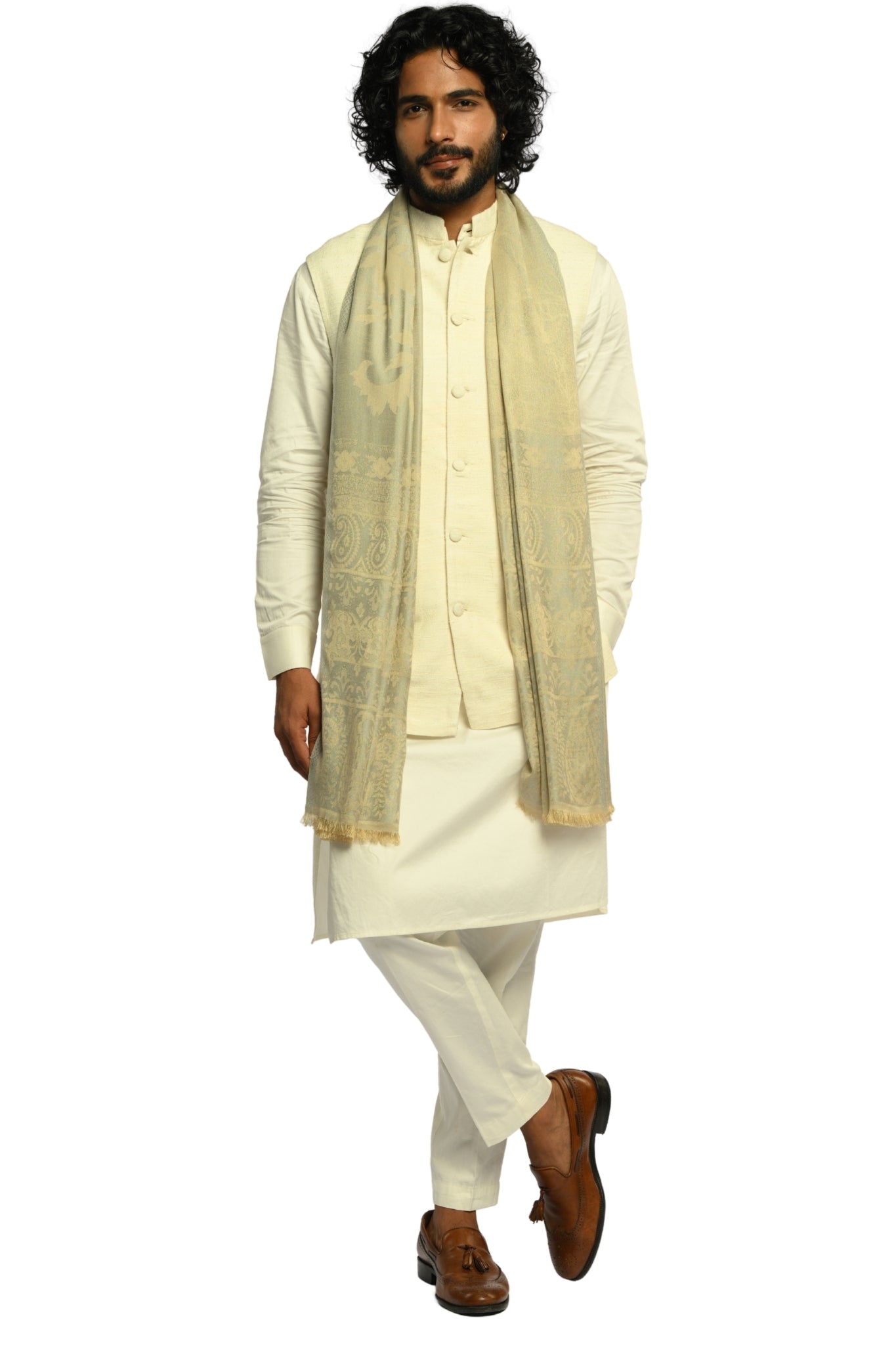 Taroob Heritage Silk Modal Jamawar Stole