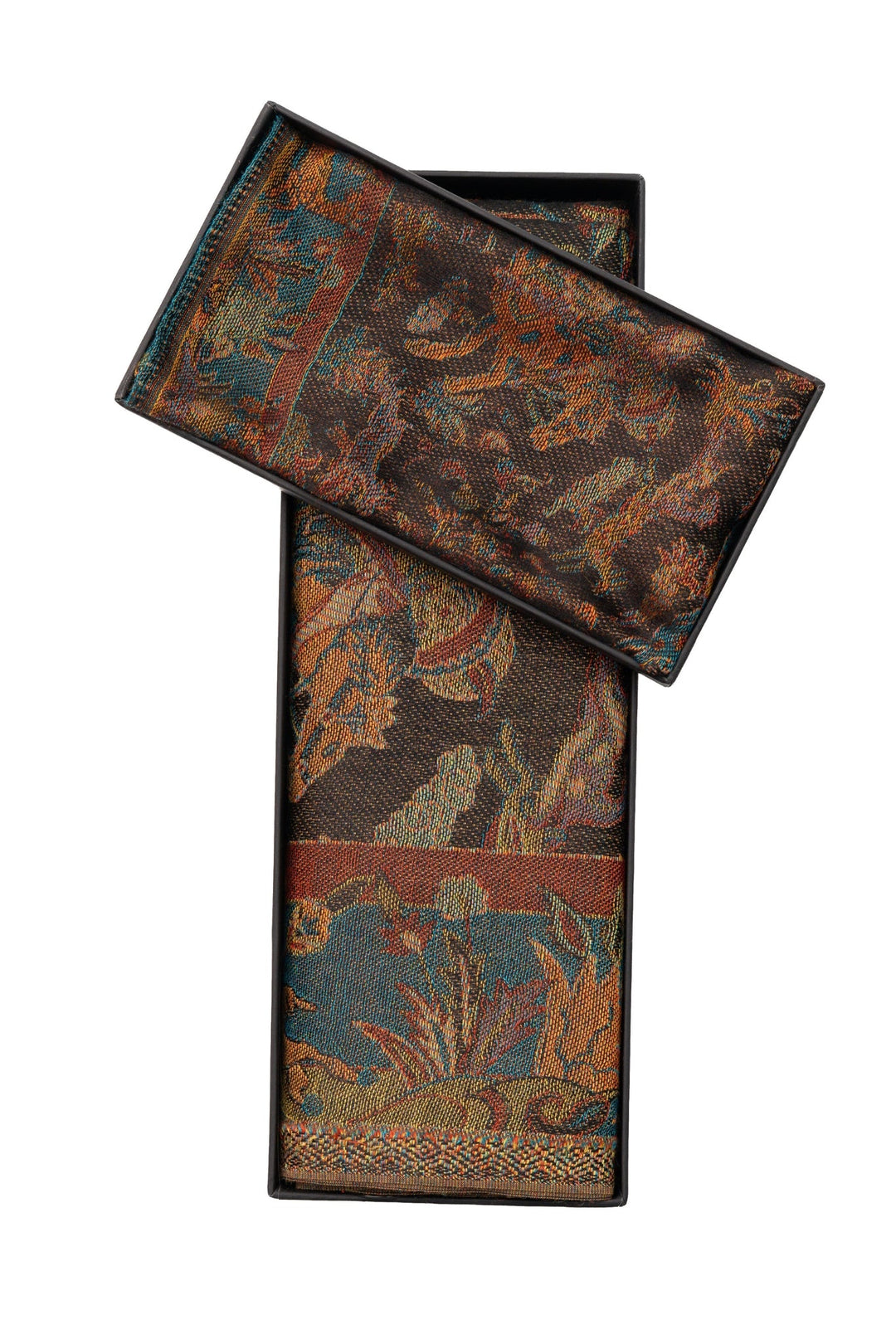 Taroob Gift Set of Shikargah Jamawar Stole & Pocket Square