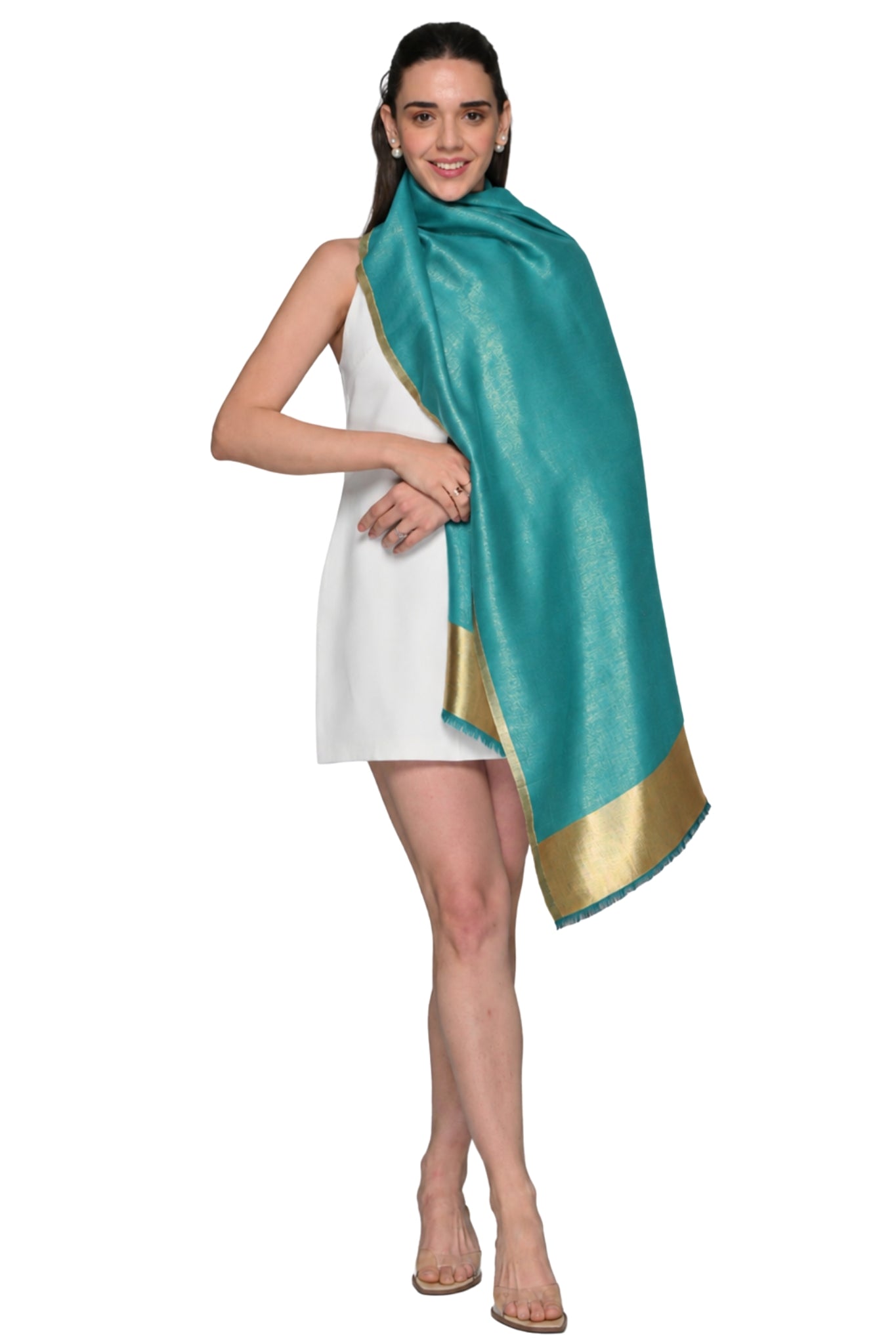 Taroob Solid Glitz Resham Stole