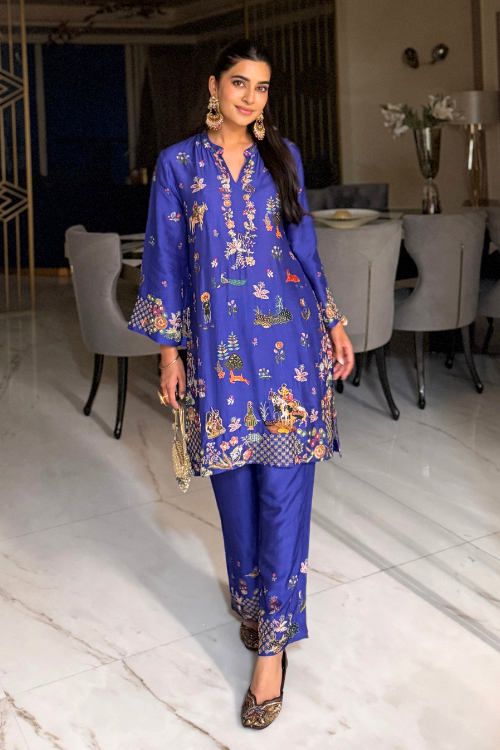 Bhavdeep in NEEL DARBAR EMBROIDERED KURTA