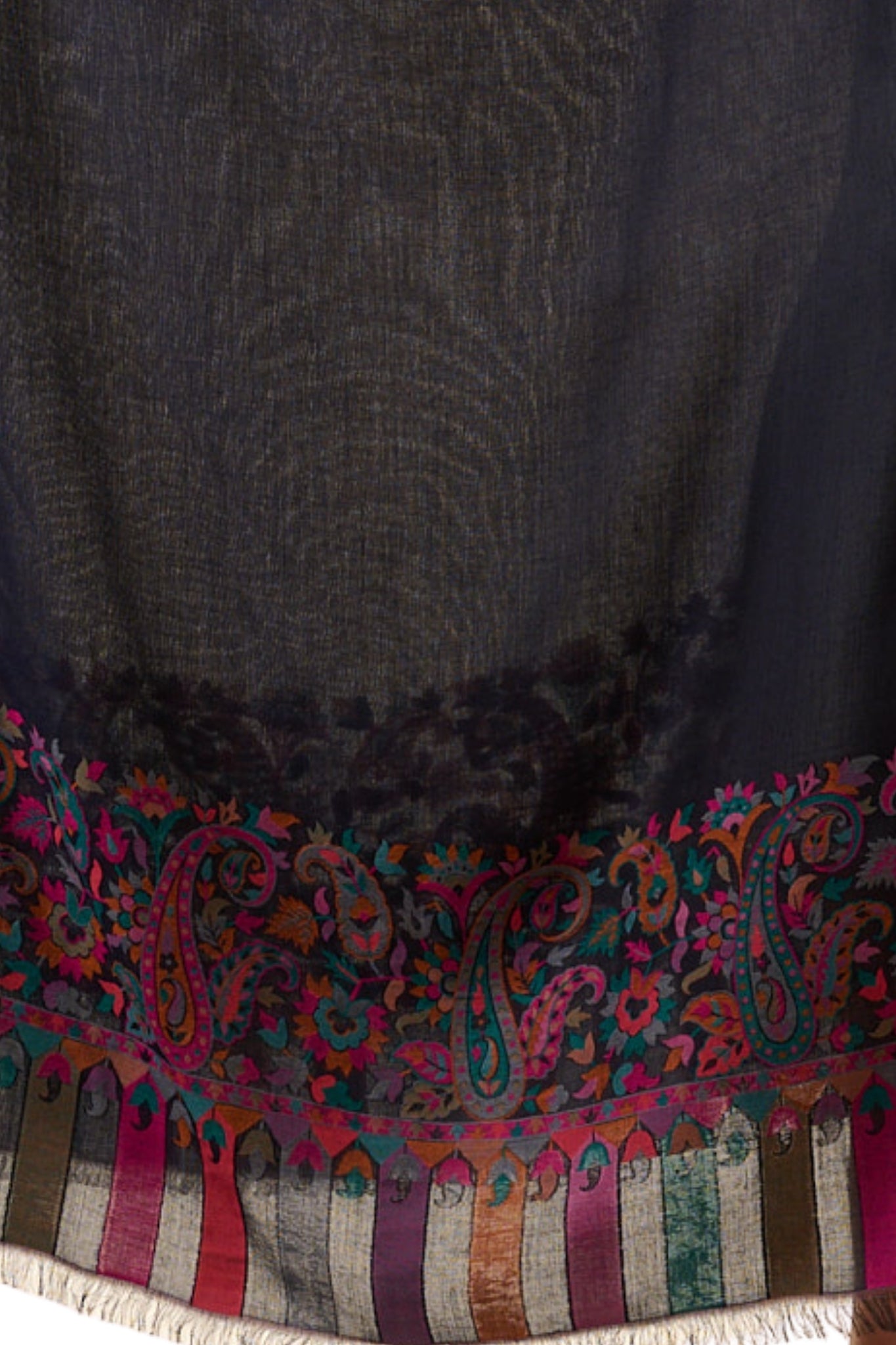 Taroob Kashmiri Border Silk Kaani Stole