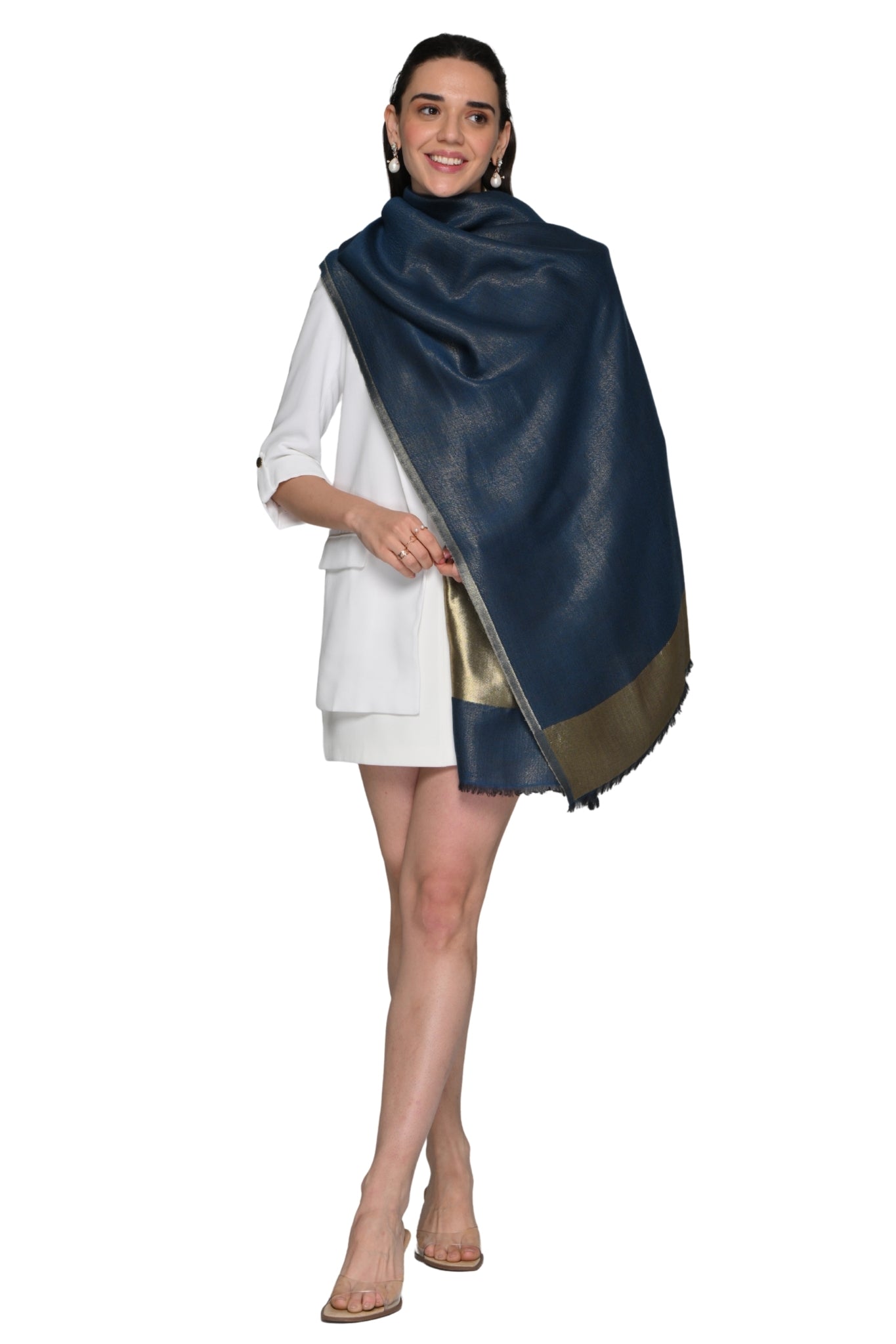 Taroob Solid Glitz Resham Stole