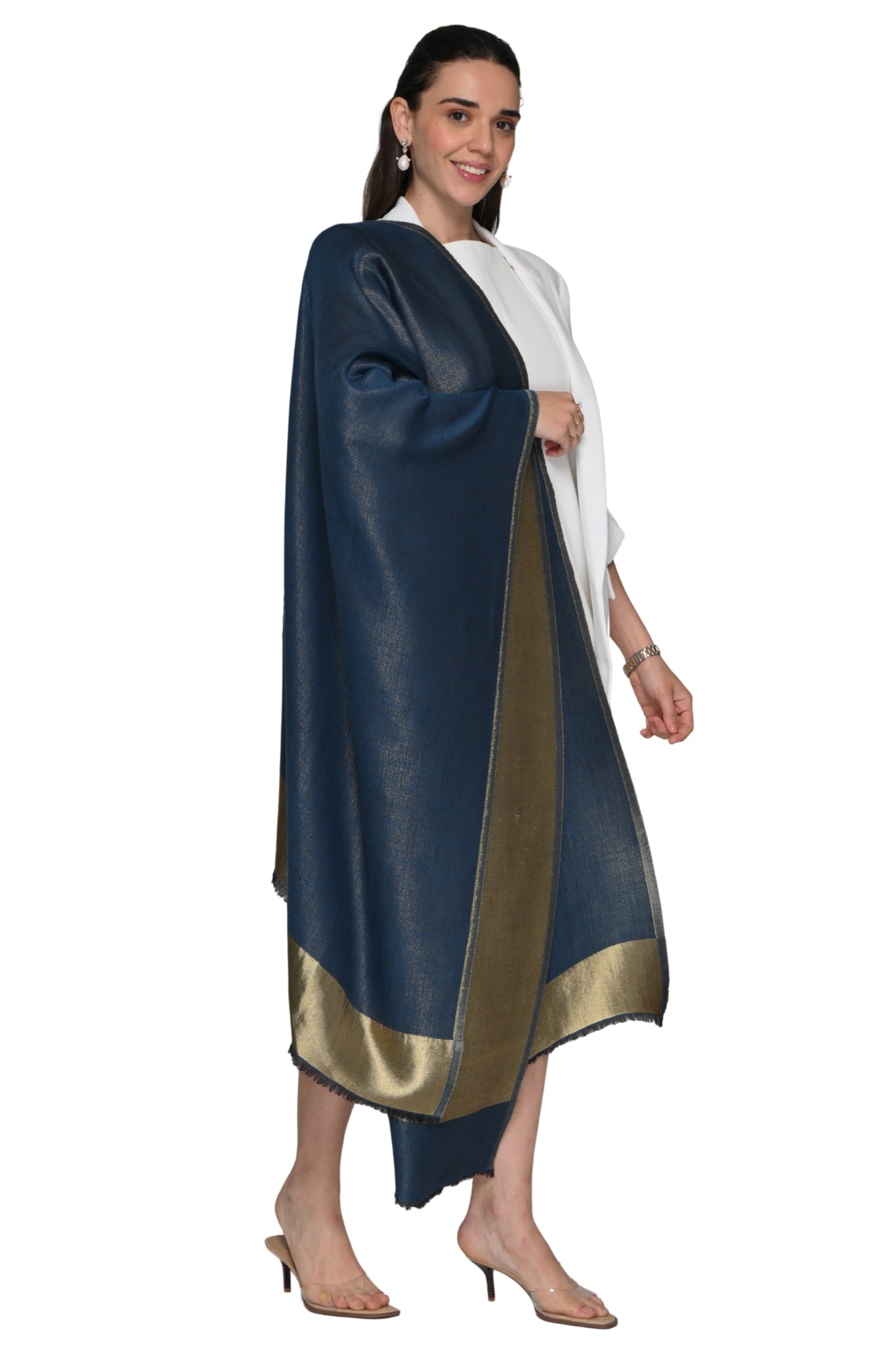 Taroob Solid Glitz Resham Stole