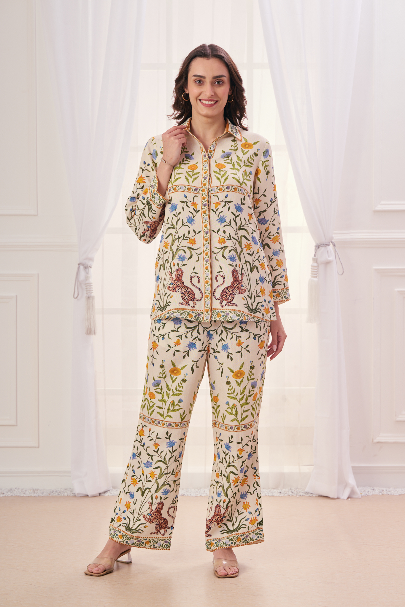 Taroob Linen Tiger Safari Co-ord Set