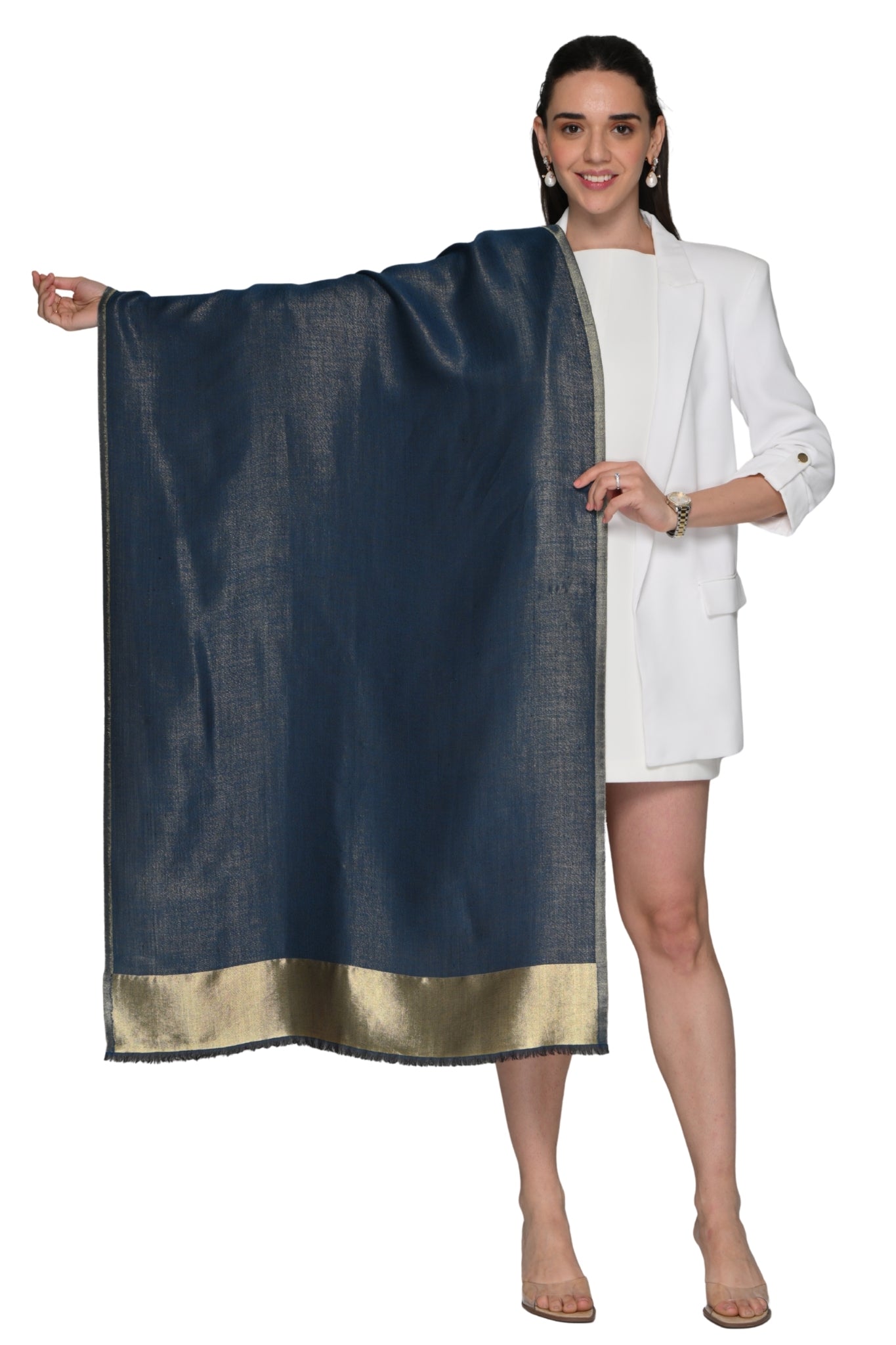 Taroob Solid Glitz Resham Stole