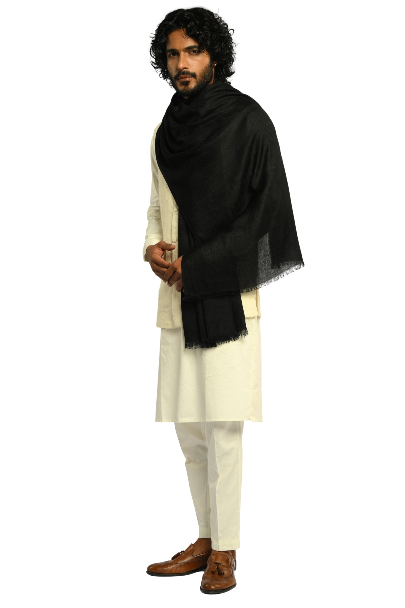 Taroob Fine Weave Silk Jamawar Stole