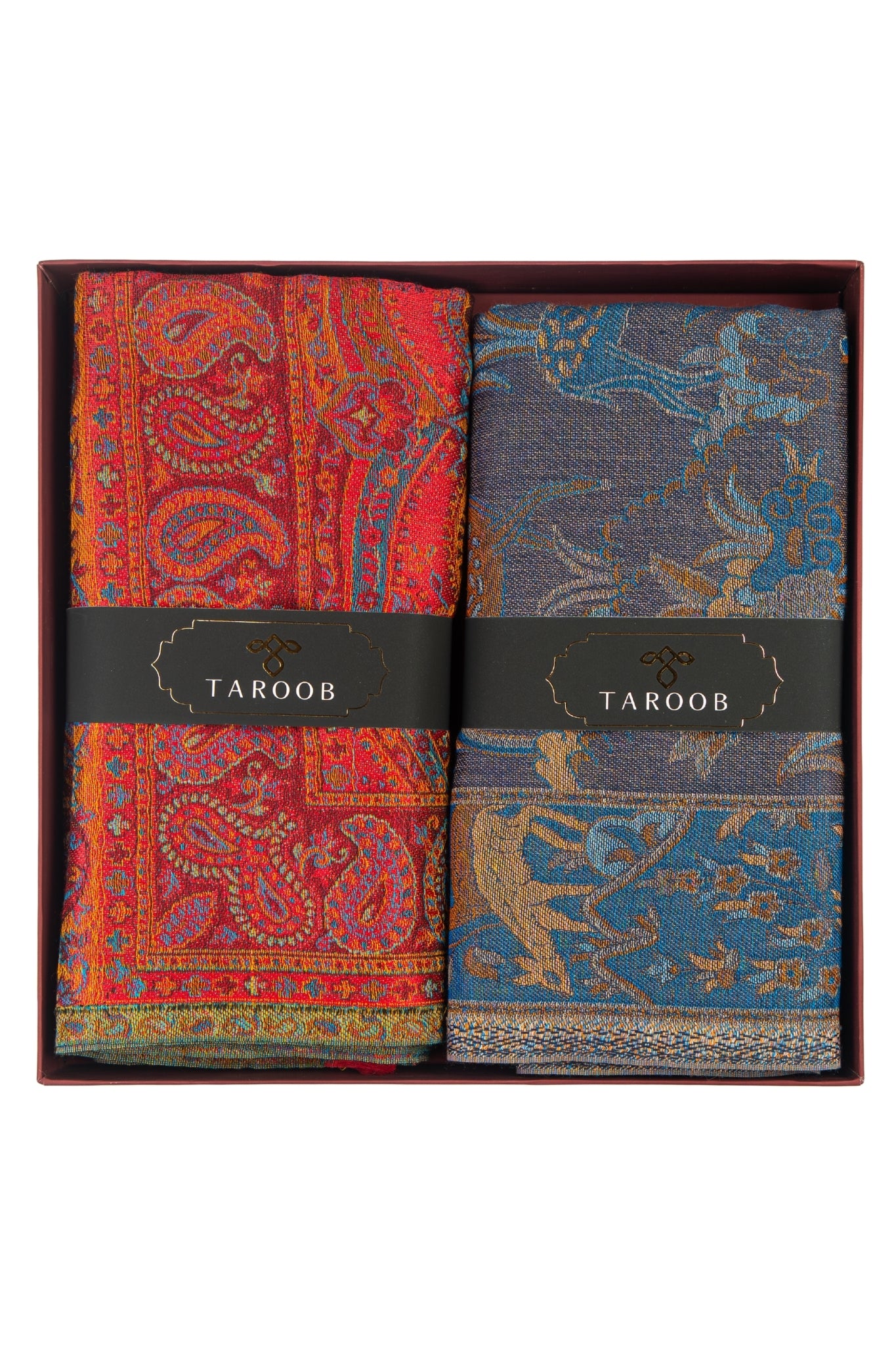 Taroob Couple Gift Set of Kashmiri Silk Jamawar Stoles for Him & Her