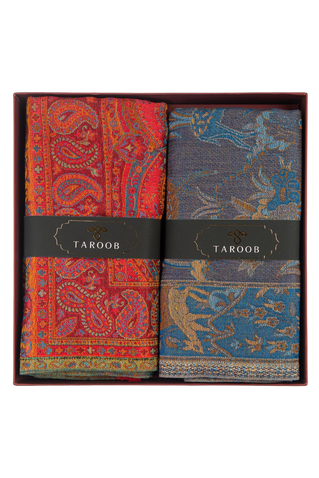 Taroob Couple Gift Set of Kashmiri Silk Jamawar Stoles for Him & Her