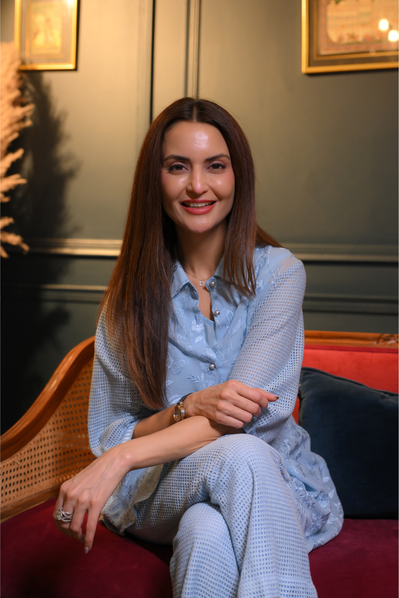 Taroob Embroidered Georgette Safari Co-ord Set