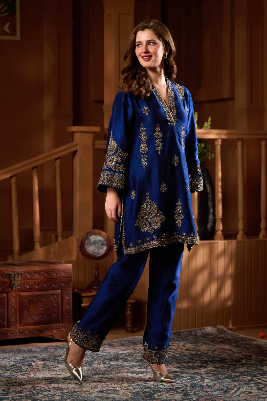 Taroob Chand Bagh Hand Embellished Kurta Set