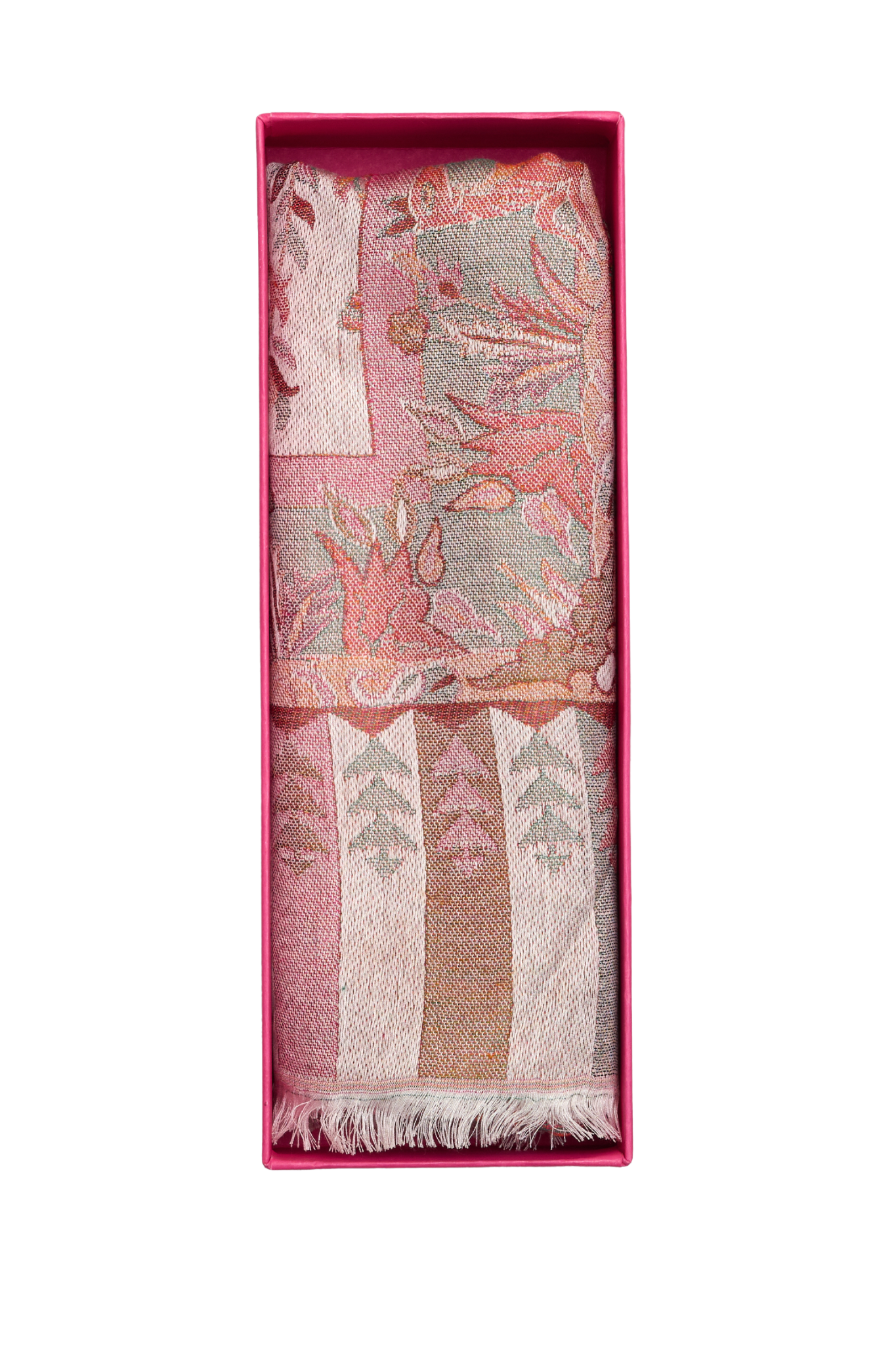 Taroob Gift Set of Silk Shikargah Jamawar Stole or Him or Her ( Unisex Stole )