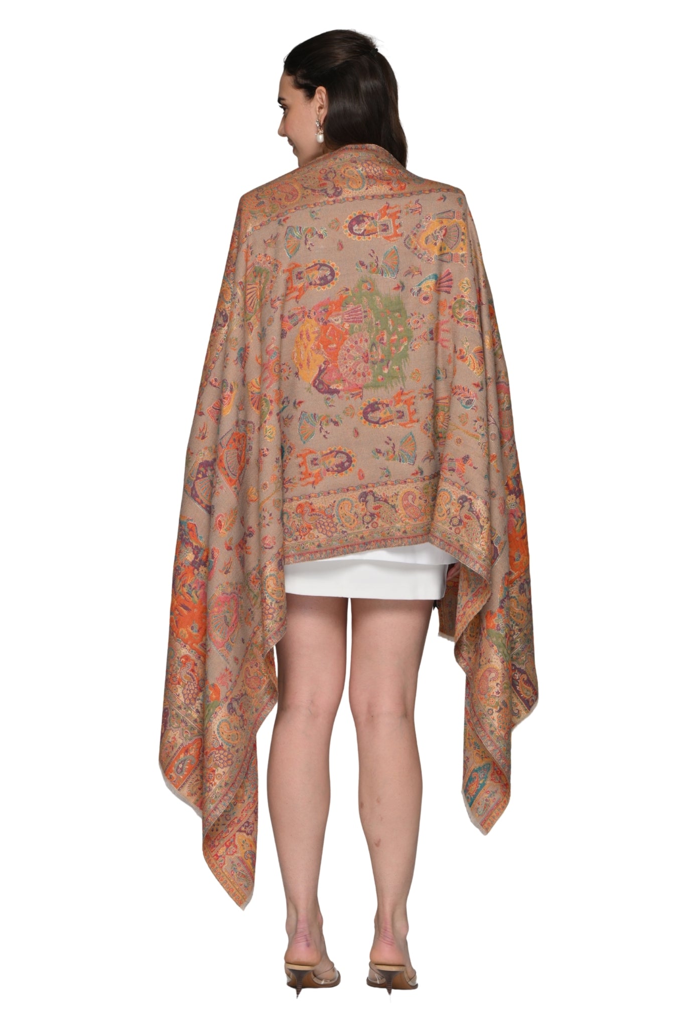 Taroob Resham Mughal Wool Stole