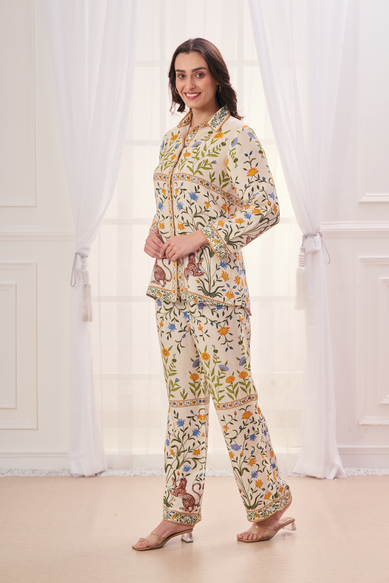 Taroob Linen Tiger Safari Co-ord Set