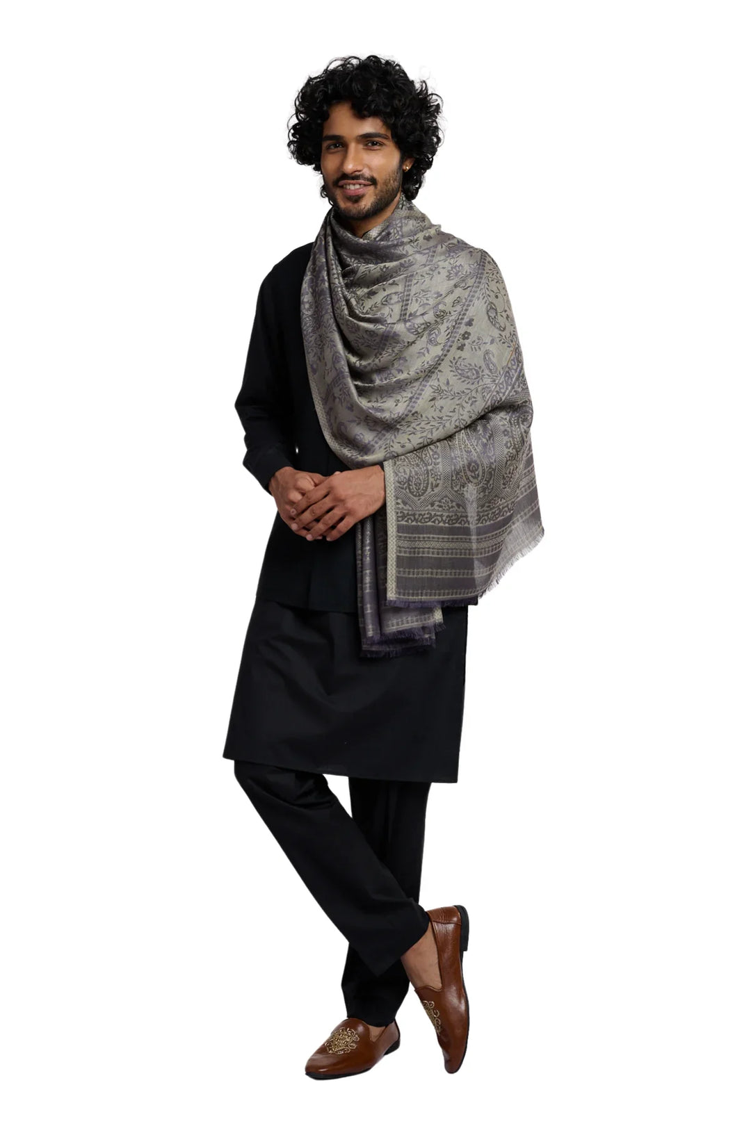 Taroob Couple Gift Set of Super Soft Silk Jamawar Stoles for Him or Her